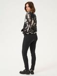KAFFE Aska Abstract Print Chiffon Blouse