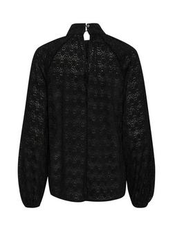 KAFFE Smilla Lace Top, Black Deep - view 2, Black Deep