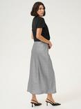 KAFFE Lotte Polka Dot Satin Maxi Skirt, Steeple Grey/Black