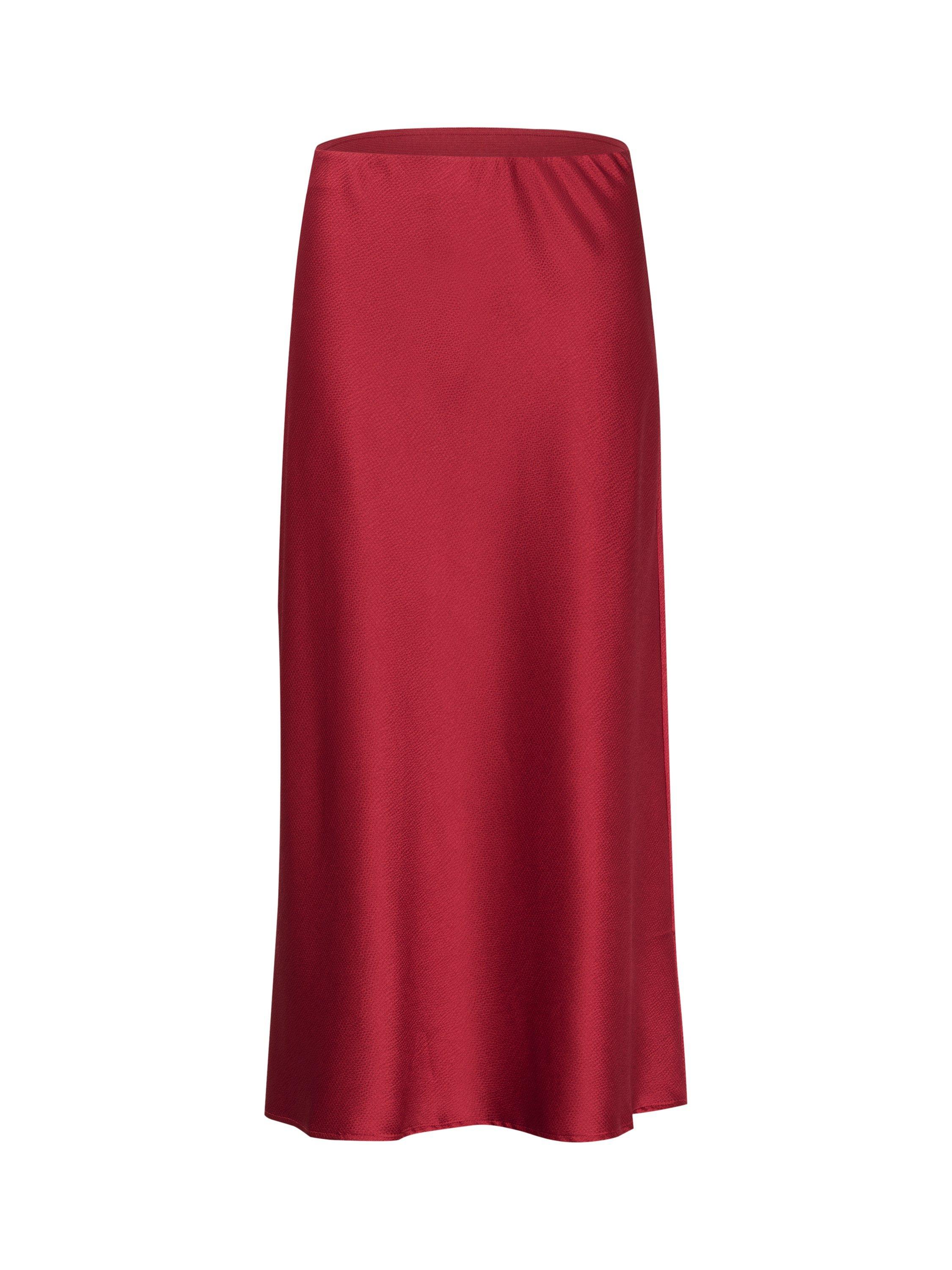 Product image 4 of 5, which shows KAFFE Lotte Satin Maxi Skirt, Sun-dried Tomato, 8
