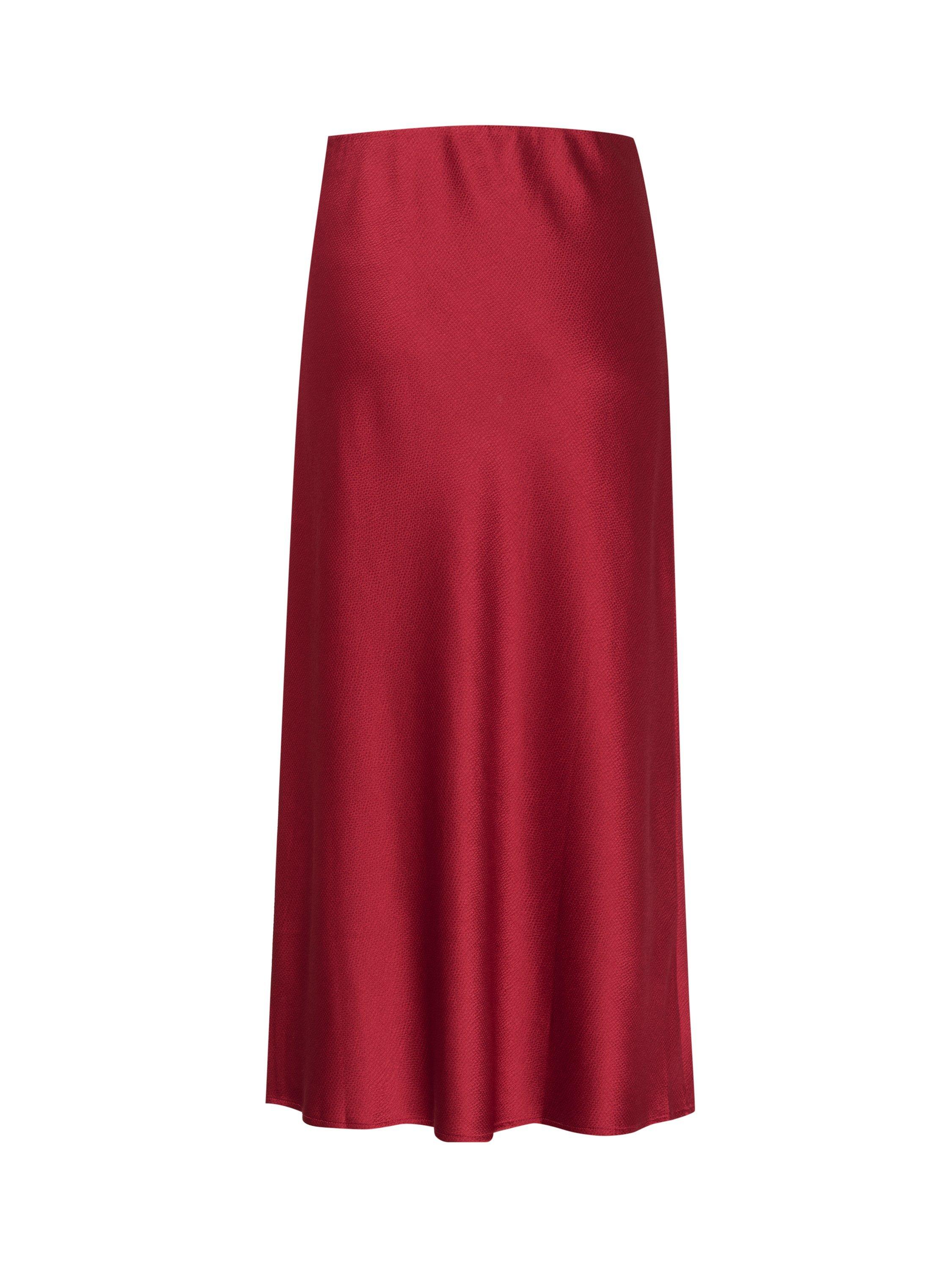 Product image 5 of 5, which shows KAFFE Lotte Satin Maxi Skirt, Sun-dried Tomato, 8