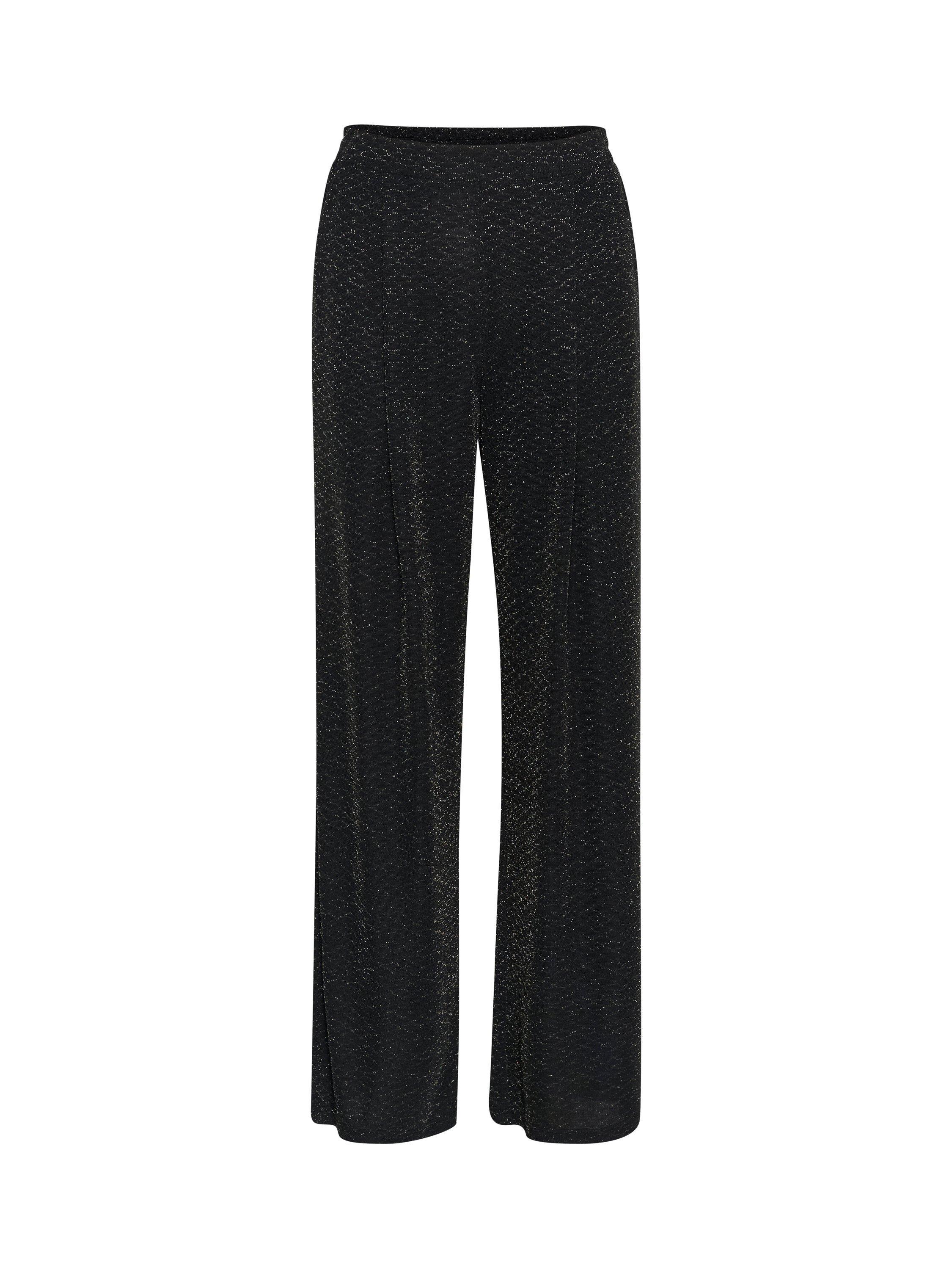 Product image 5 of 6, which shows KAFFE Ellie Shimmer Trousers, Black, XS