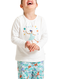 Frugi Kids' Alana Pyjamas, White/Multi, White/Multi