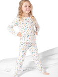 Frugi Kids' Lettuce Pyjamas, White/Multi