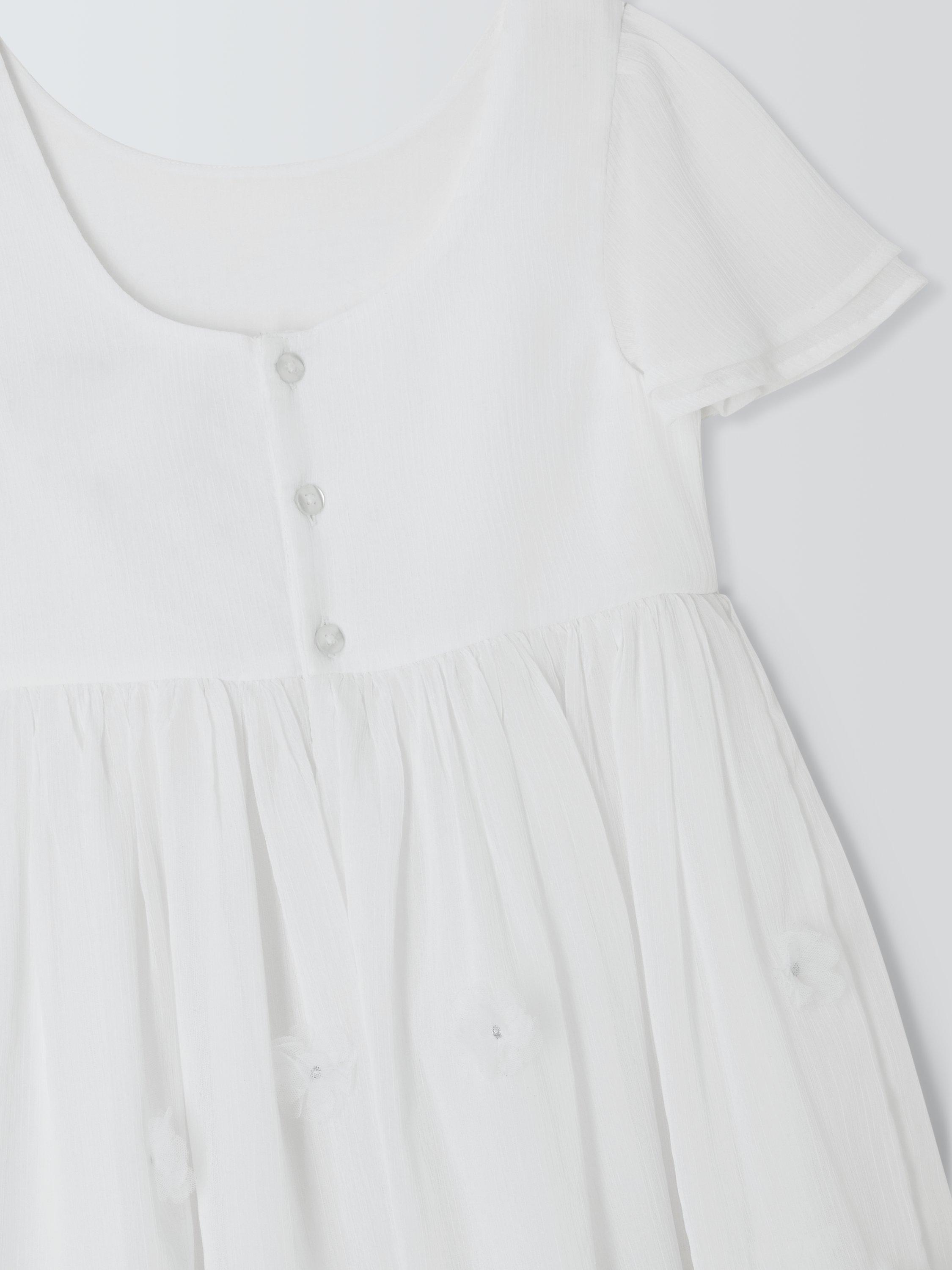 Product image 5 of 7, which shows John Lewis Heirloom Collection Kids' 3D Flower Bridesmaid Dress, White, 2 years