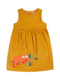 Frugi Kids' Lovely Lily Cord Dress, Gold