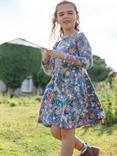 Frugi Kids' Sofia Skater Dress, Rainforest Friends