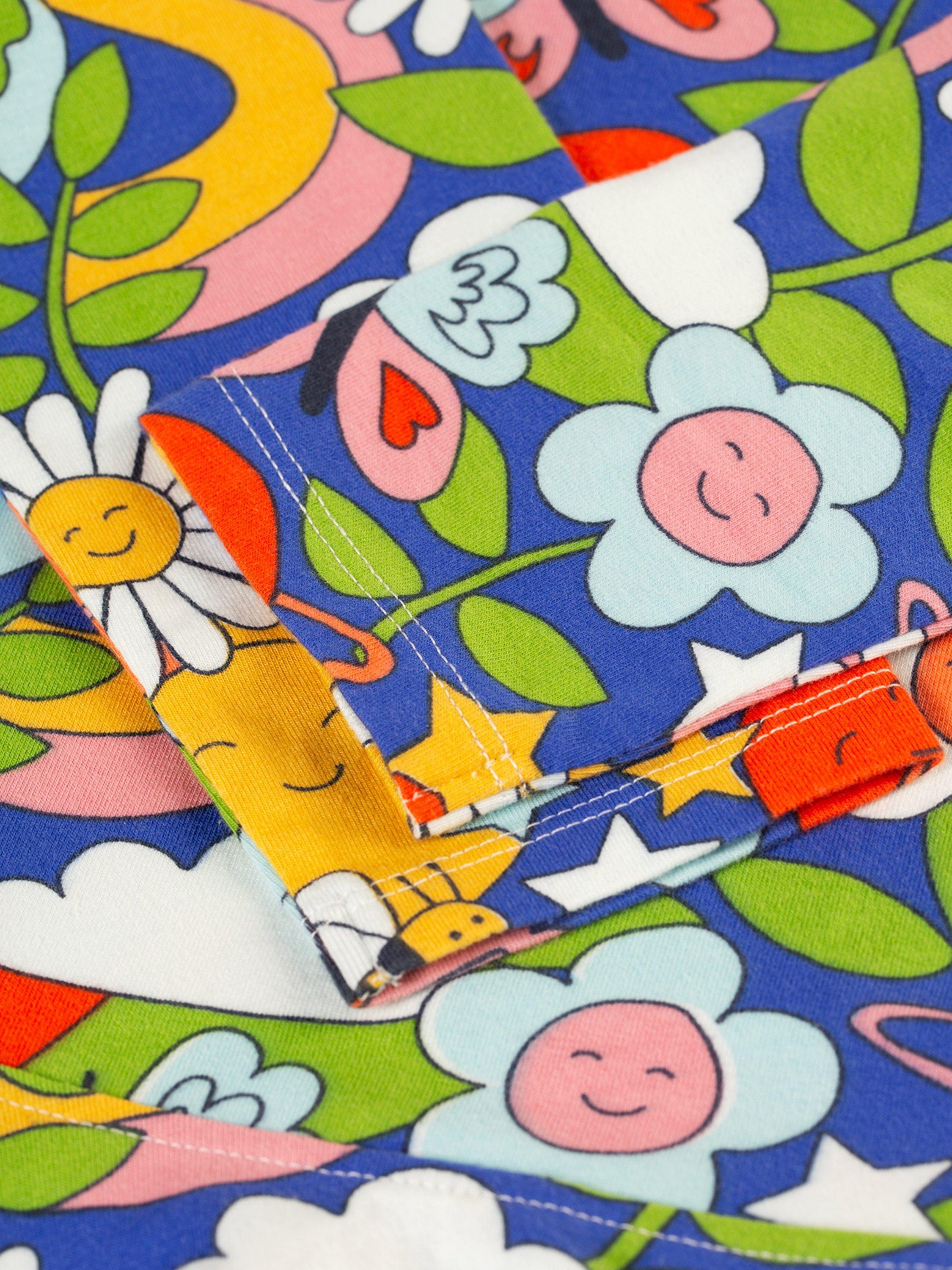 Product image 3 of 5, which shows Frugi Kids' Sofia Skater Dress, Retro Happy, 2-3 years