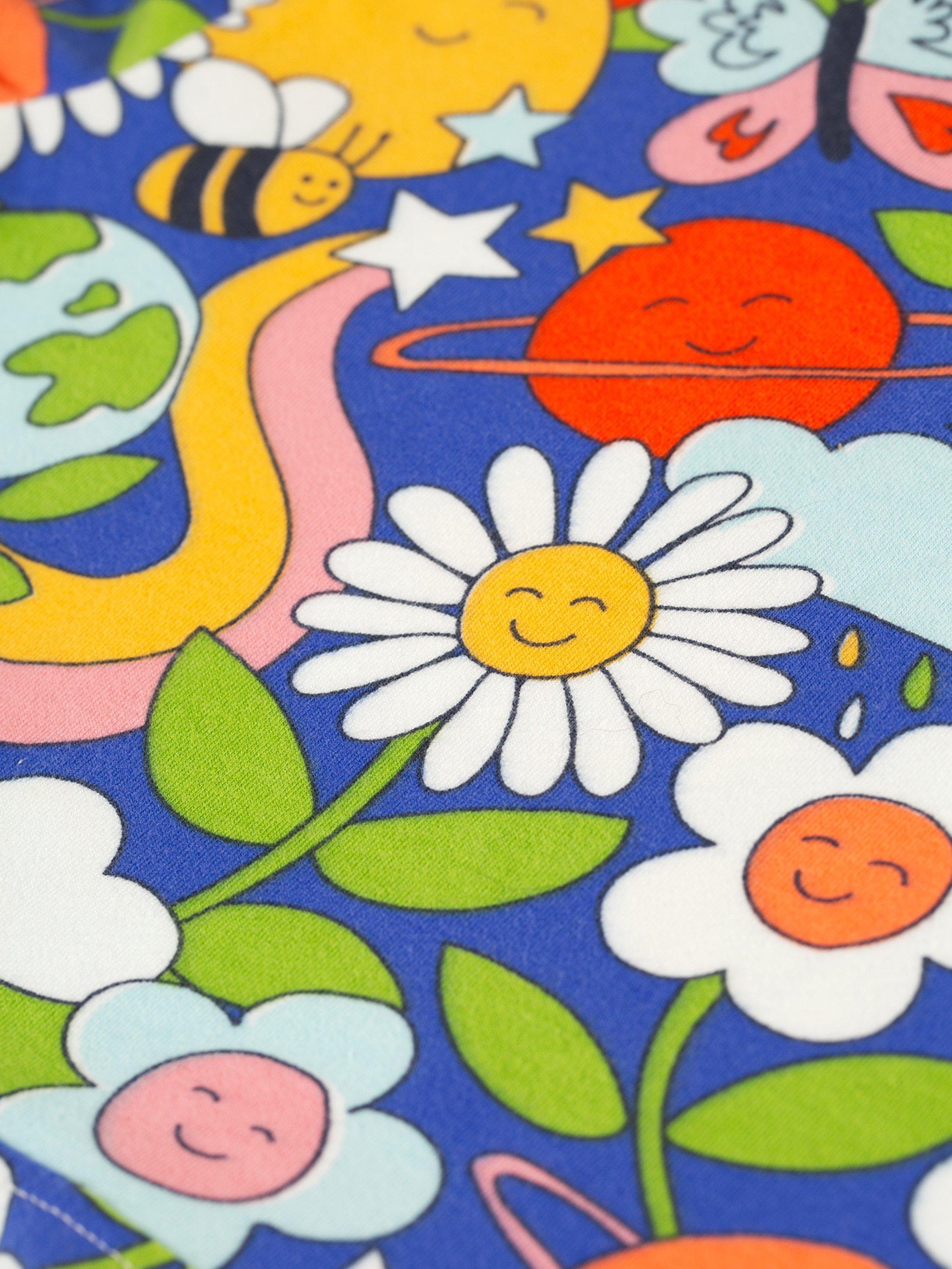 Product image 5 of 5, which shows Frugi Kids' Sofia Skater Dress, Retro Happy, 2-3 years