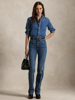 Polo Ralph Lauren High Rise Relaxed Straight Jeans, Telesto Wash, Telesto Wash