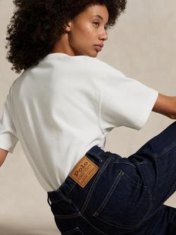 Polo Ralph Lauren Curved Tapered Ankle Jeans, Dark Blue - view 2, Dark Blue