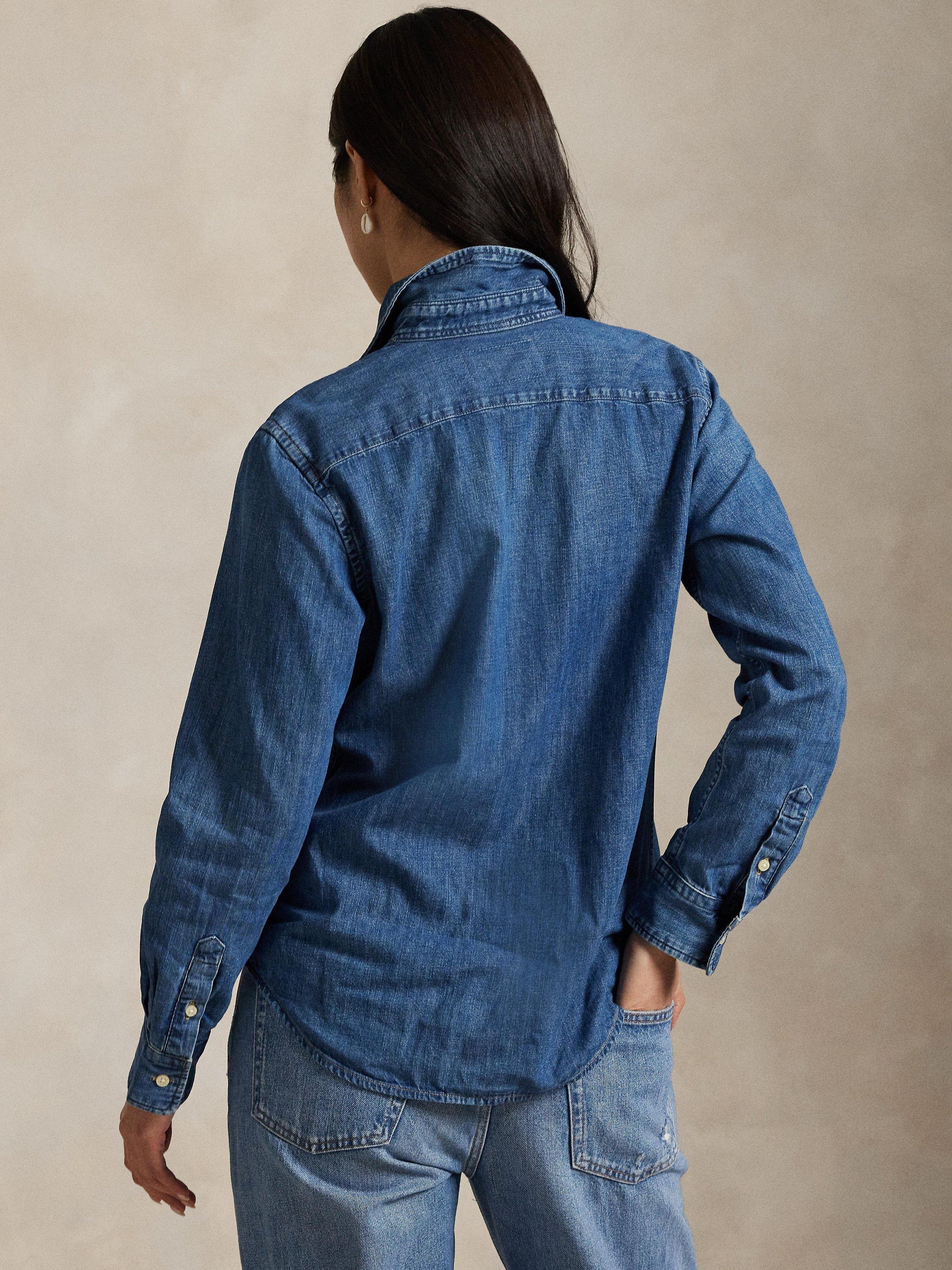 Polo Ralph Lauren Logo Denim Shirt, Blue