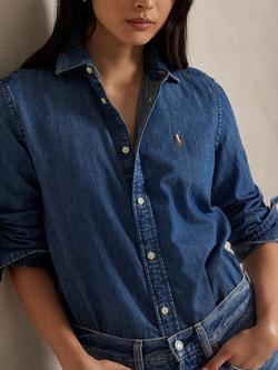 Polo Ralph Lauren Logo Denim Shirt, Blue, Blue