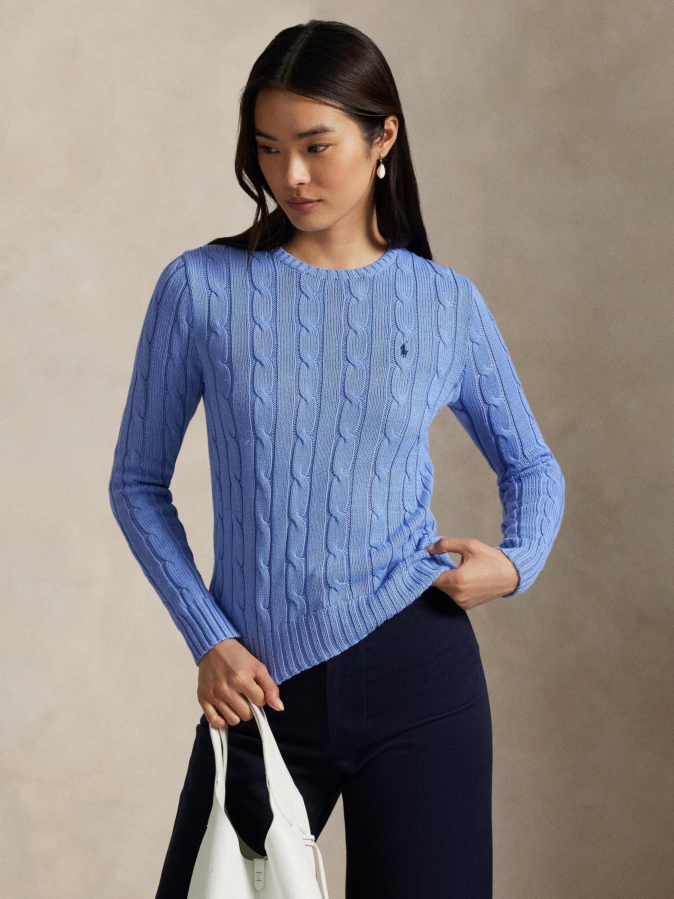Light Blue Ralph Cable Knit Jumper Polo Ralph Lauren Julianna