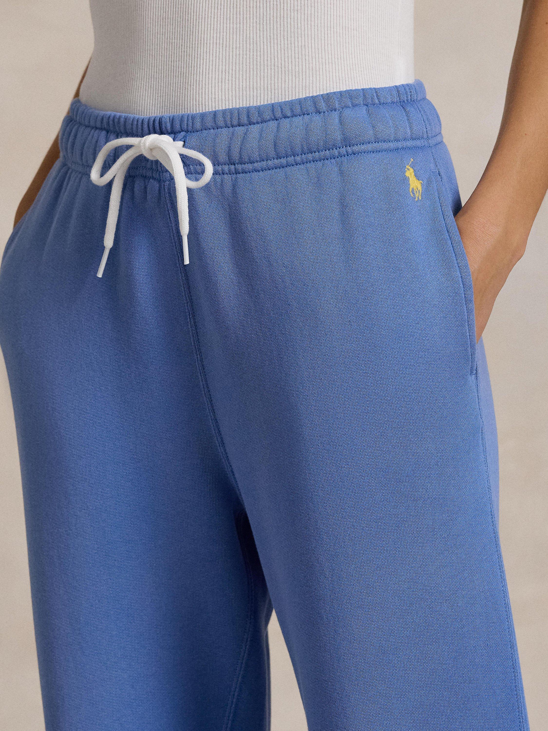 Product image 4 of 4, which shows Polo Ralph Lauren Cotton Fleece Elasticated Waist Joggers, Blue, XL