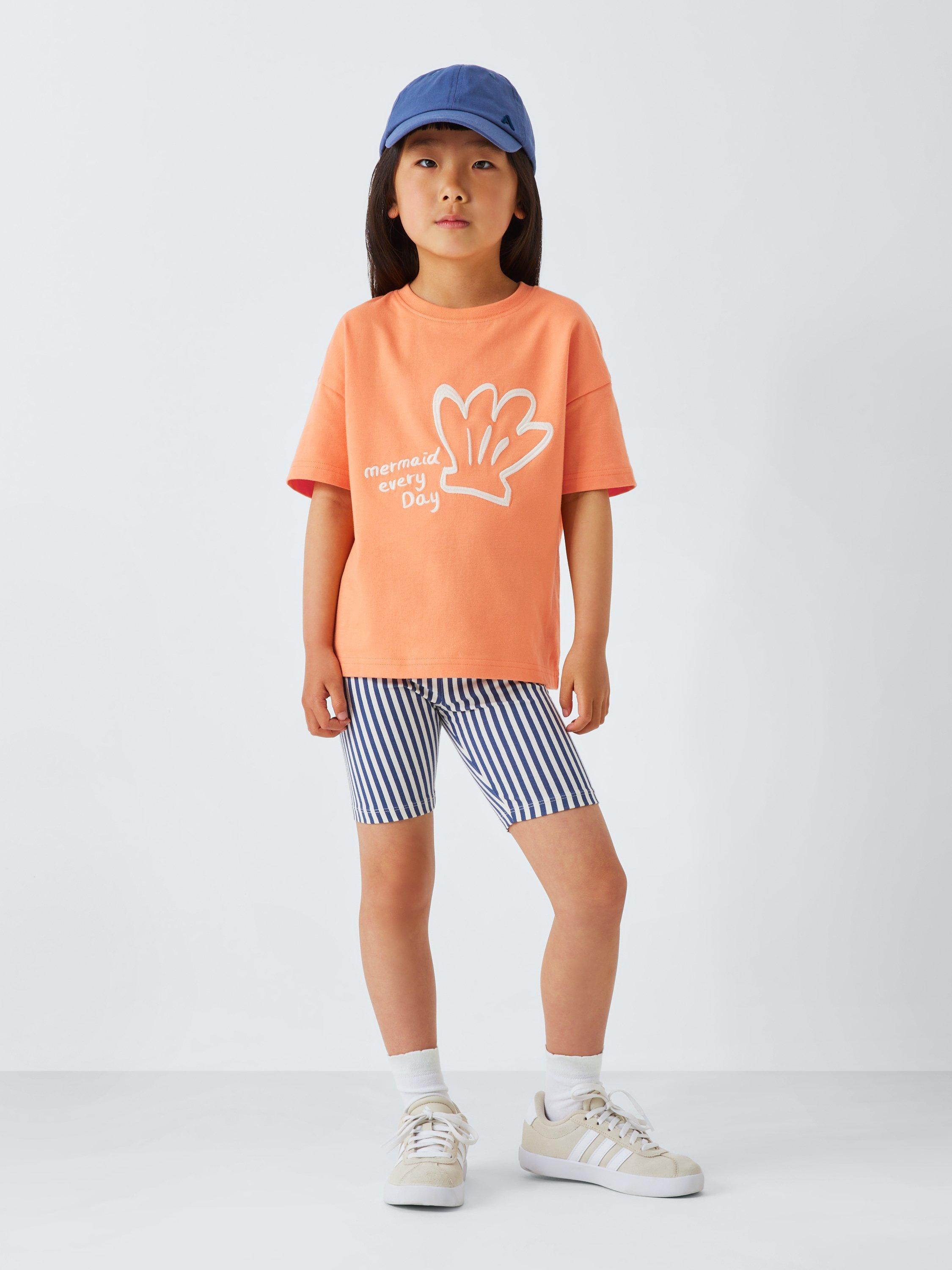 Product image 2 of 7, which shows John Lewis ANYDAY Kids' Shell Mermaid T-Shirt, Coral, 2 years