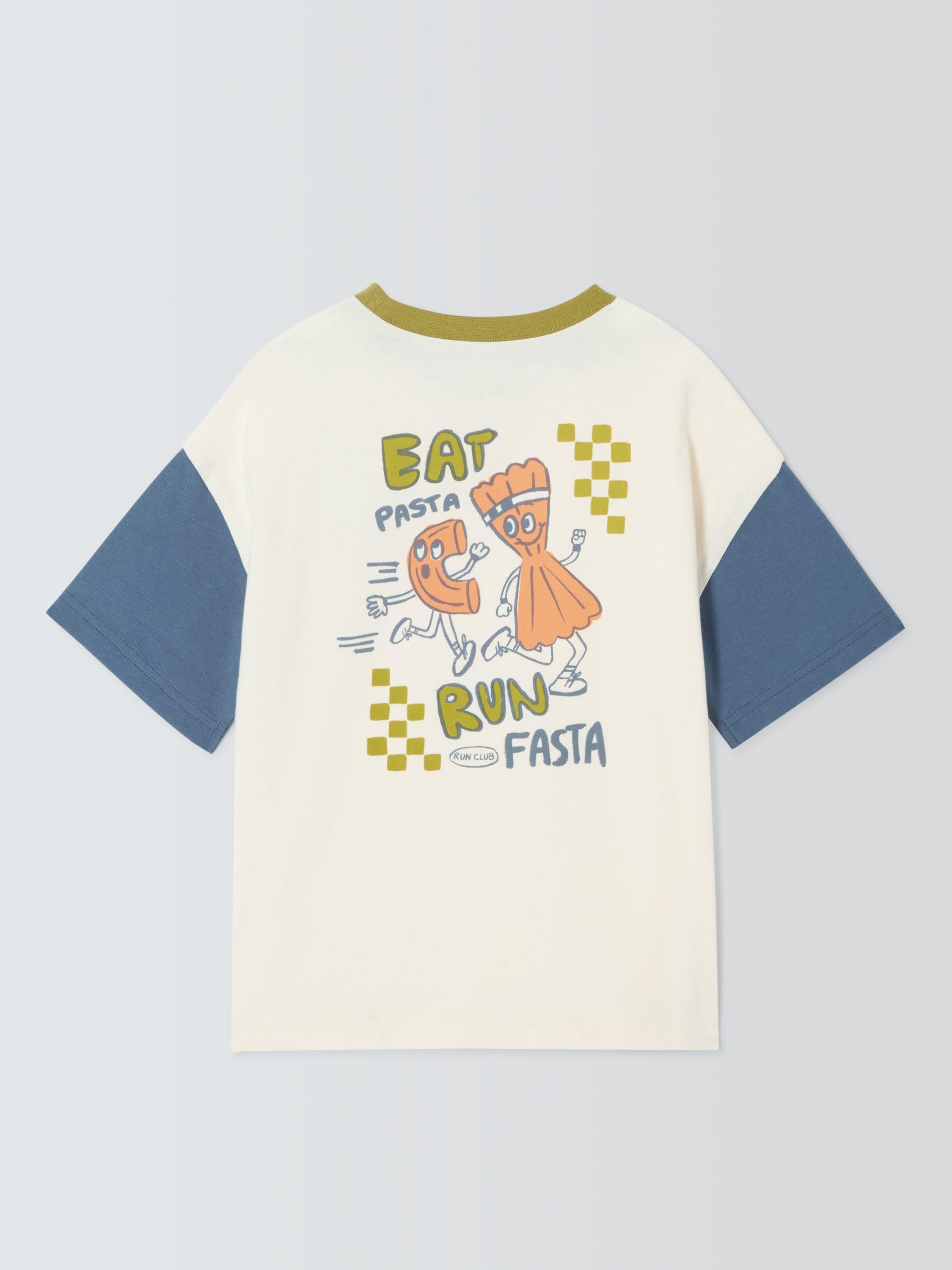 Product image 5 of 7, which shows John Lewis ANYDAY Kids' Fasta Pasta T-Shirt, Cream, 2 years