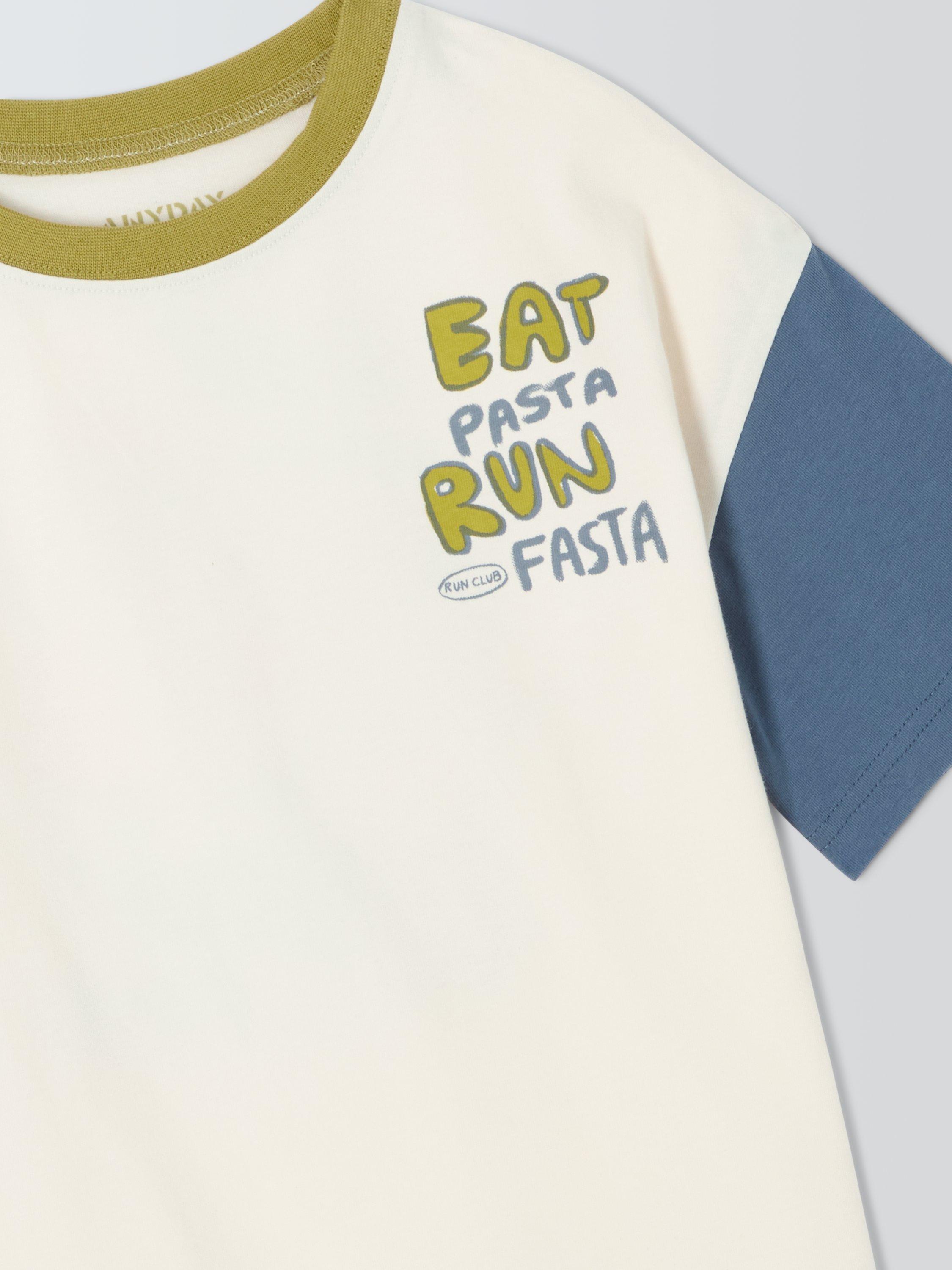 Product image 7 of 7, which shows John Lewis ANYDAY Kids' Fasta Pasta T-Shirt, Cream, 2 years