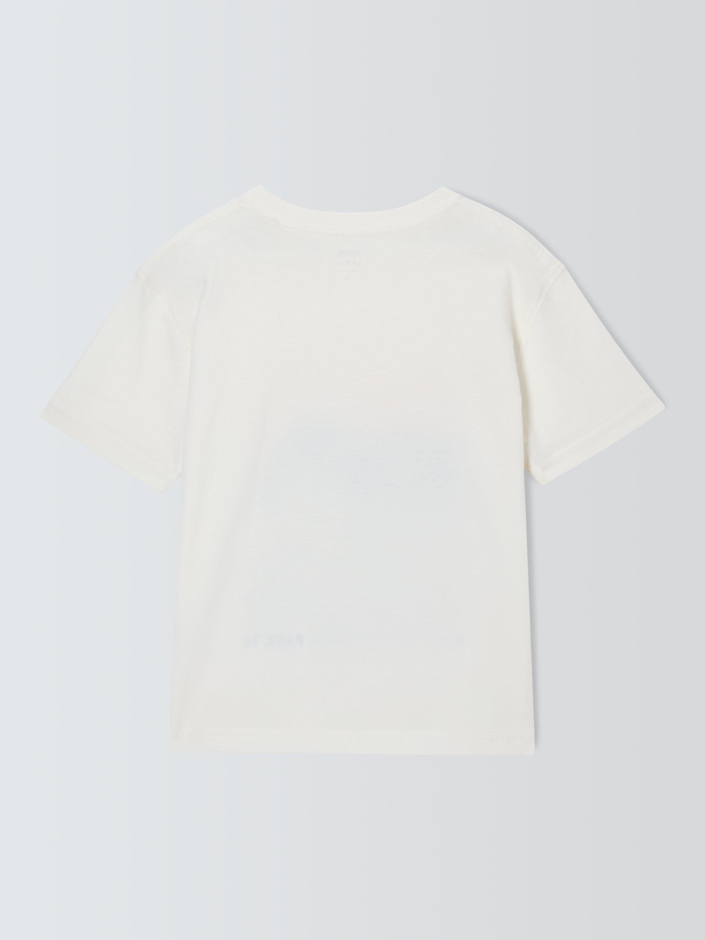 Product image 7 of 7, which shows John Lewis Kids' Shark Bay T-Shirt, White, 2 years