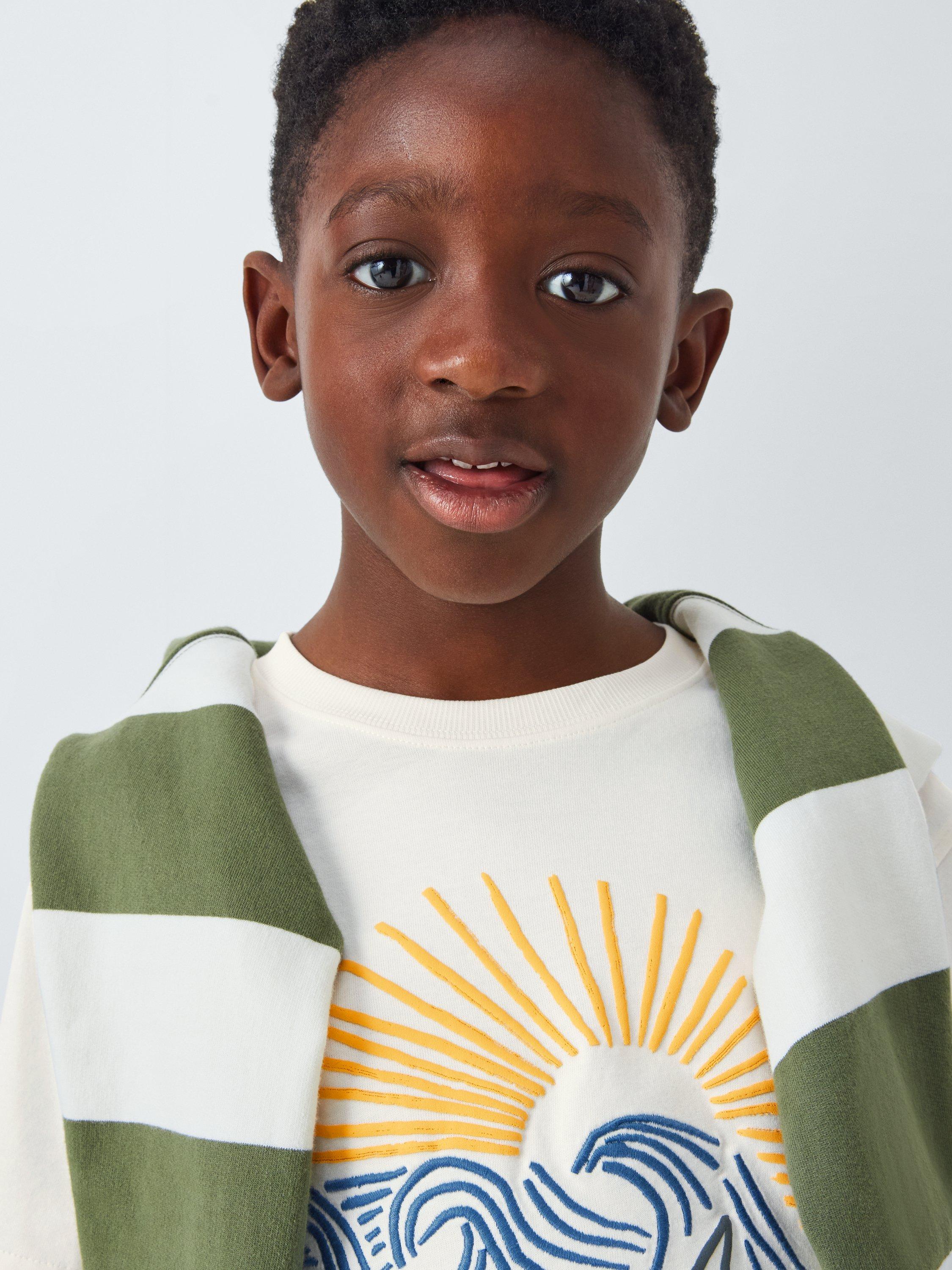 Product image 5 of 7, which shows John Lewis Kids' Shark Bay T-Shirt, White, 2 years