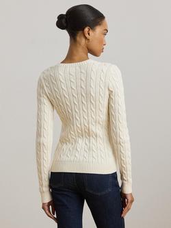 Lauren Ralph Lauren Montiva Cable Knit Jumper, Cream - view 2, Cream