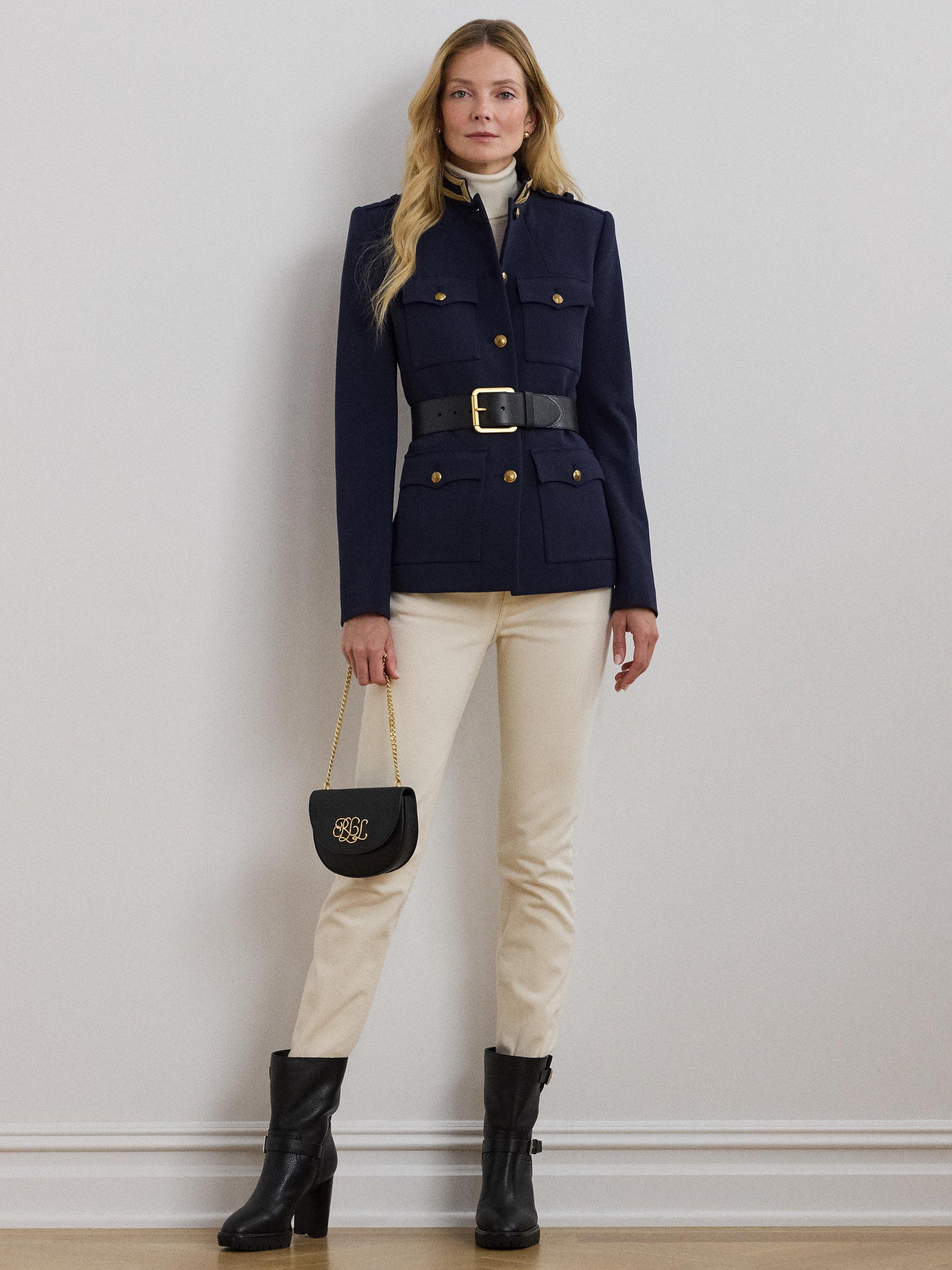 Product image 1 of 5, which shows Lauren Ralph Lauren High Rise Straight Ankle Jeans, Cream, 6
