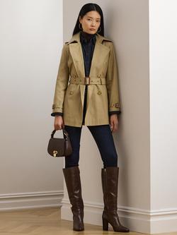 Lauren Ralph Lauren Double Breasted Trench Coat, Brown