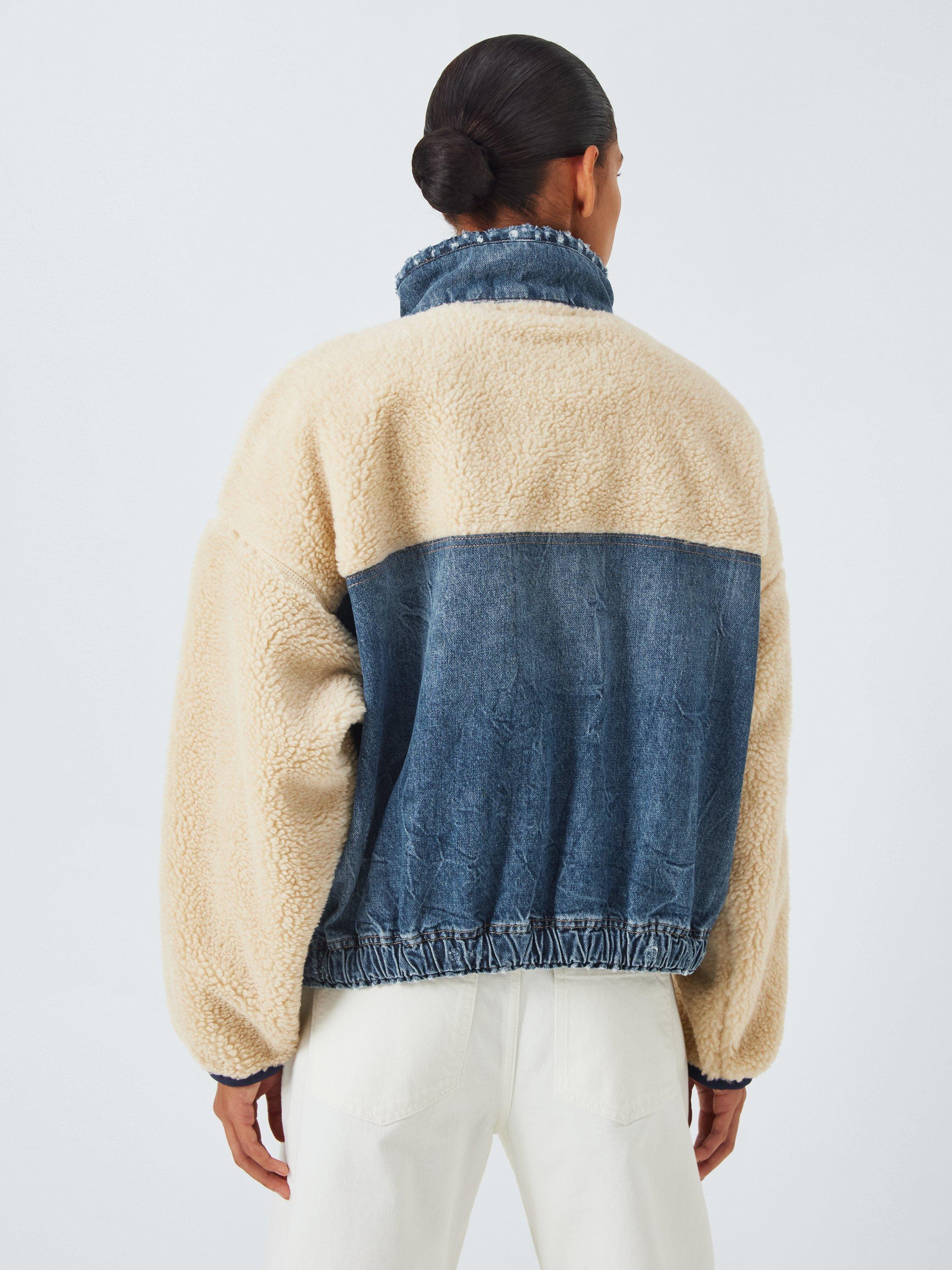 Product image 2 of 6, which shows Polo Ralph Lauren Boucle Denim Jumper, Blue/Cream, M