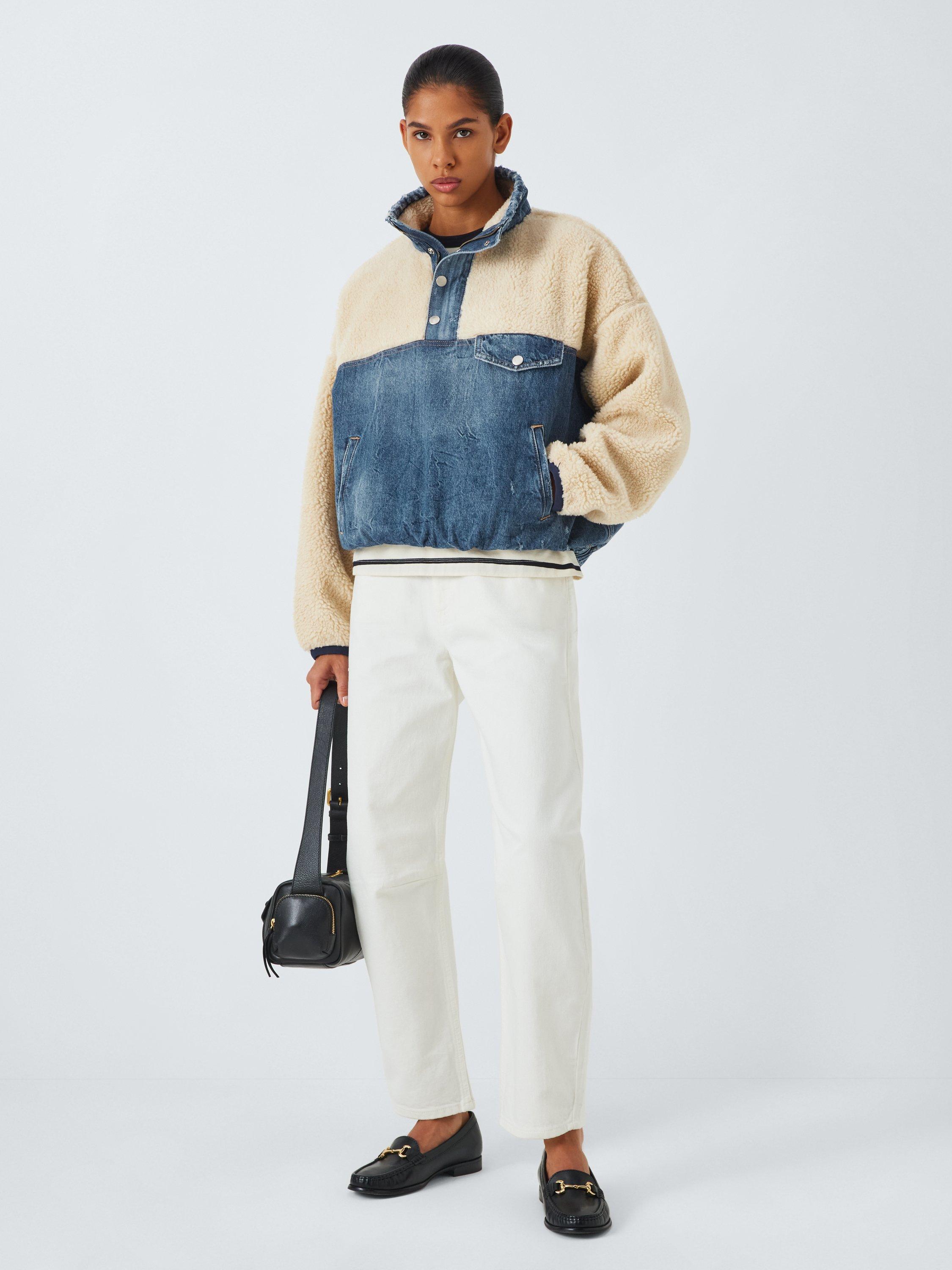 Product image 3 of 6, which shows Polo Ralph Lauren Boucle Denim Jumper, Blue/Cream, M