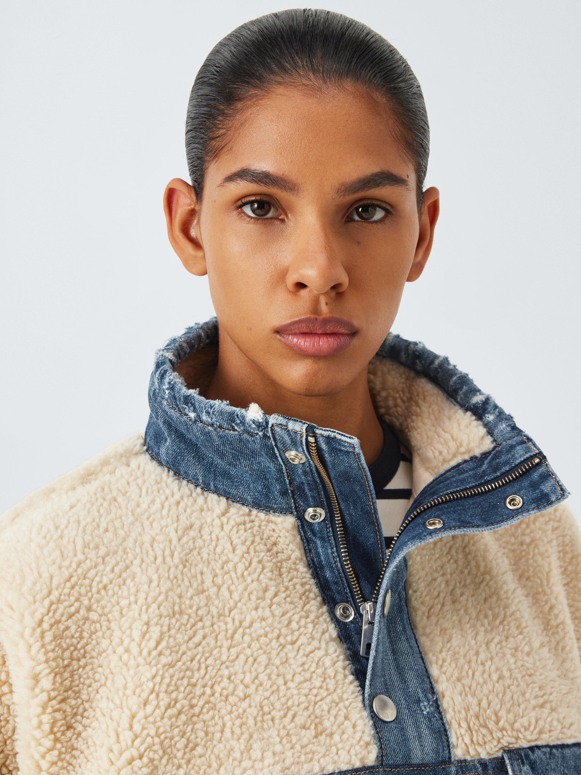 Product image 5 of 6, which shows Polo Ralph Lauren Boucle Denim Jumper, Blue/Cream, M