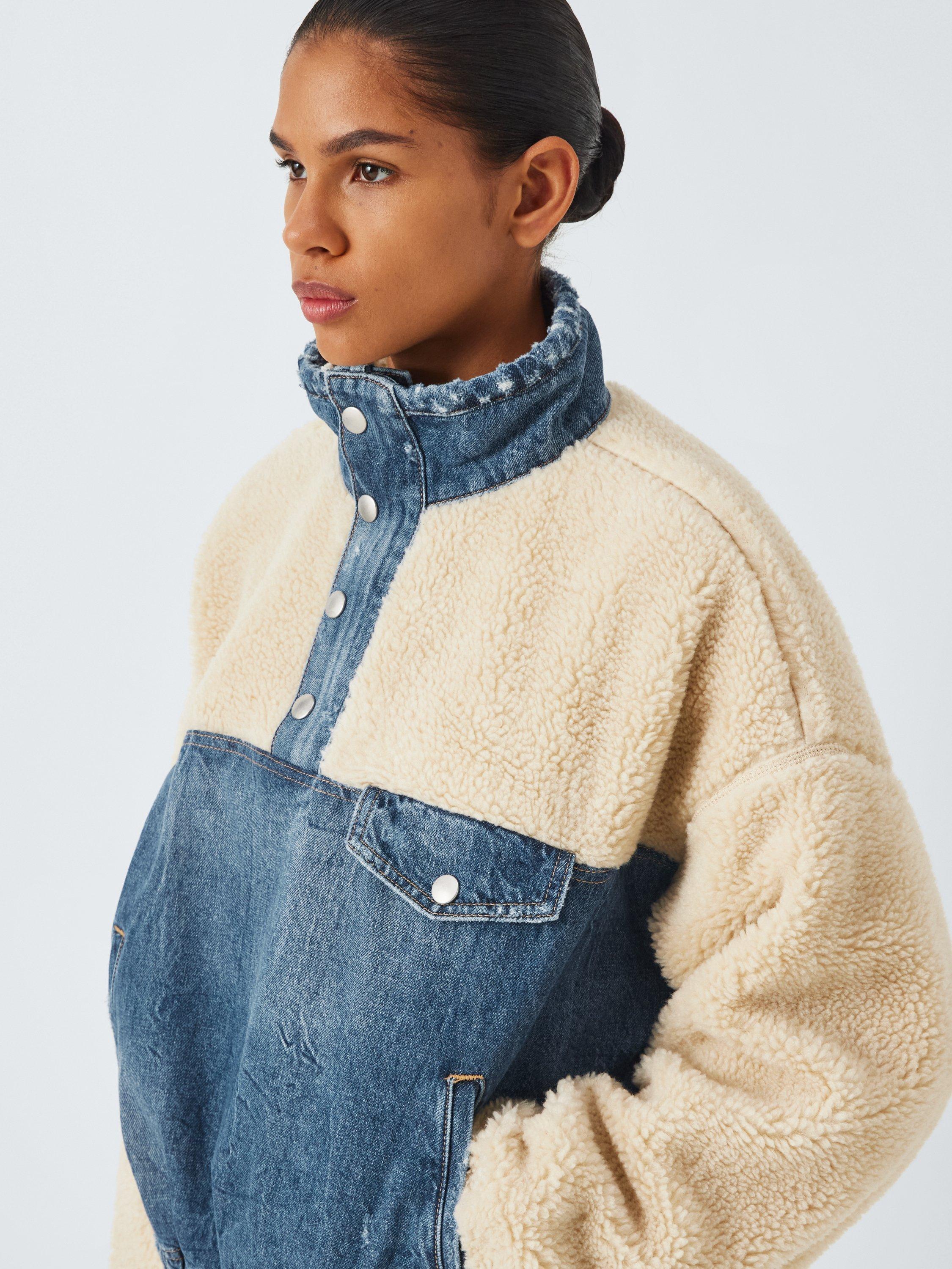 Product image 6 of 6, which shows Polo Ralph Lauren Boucle Denim Jumper, Blue/Cream, M
