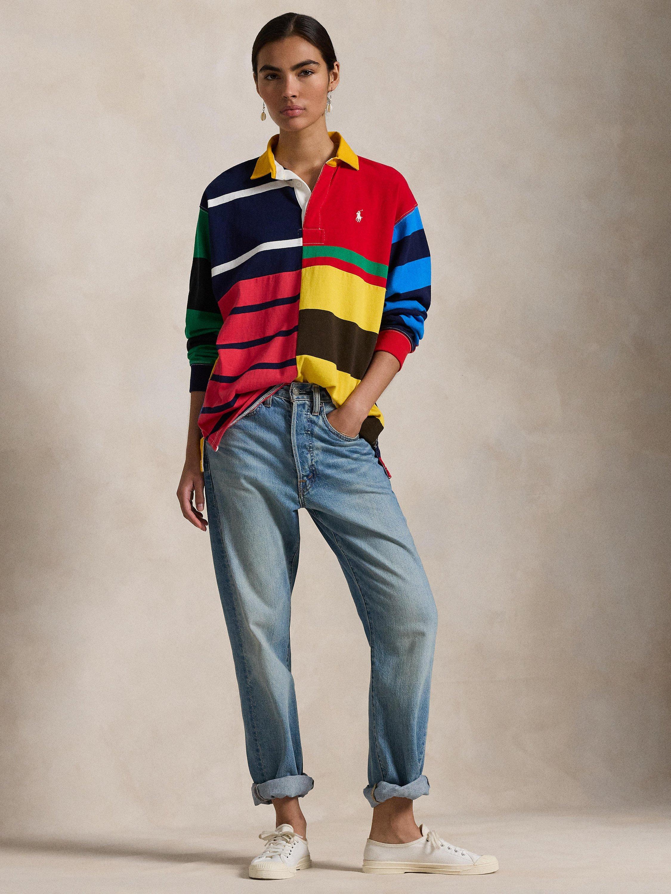 Polo Ralph Lauren Tunic Rugby Shirt, Multi Stripe