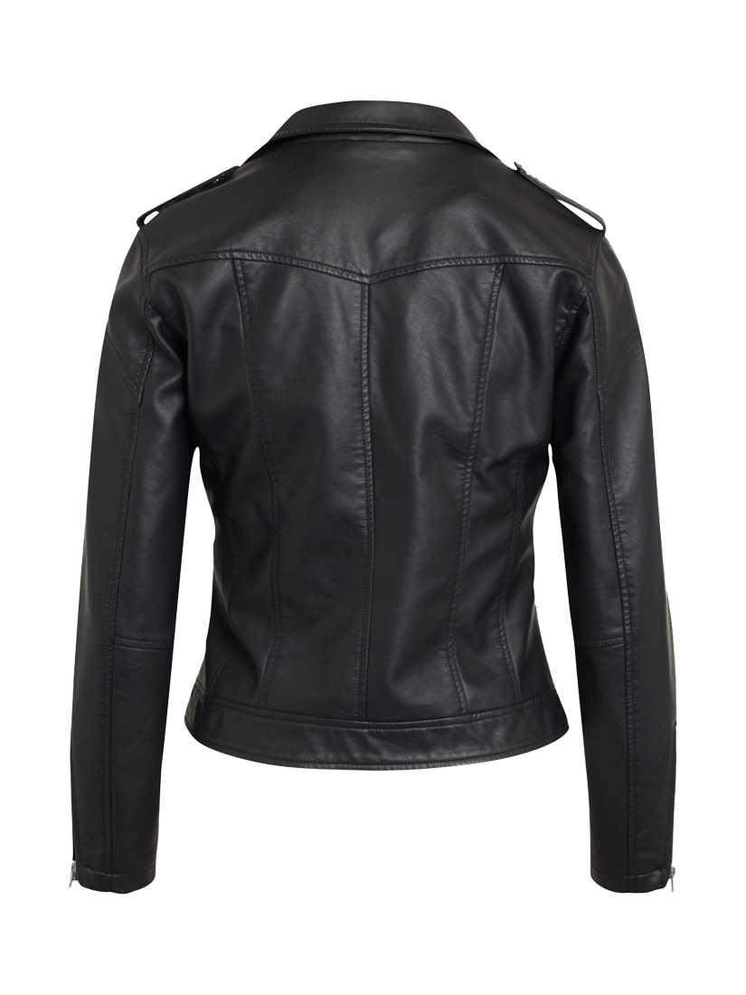 Product image 2 of 4, which shows Sisters Point Dana Faux Leather Jacket, Black, XL