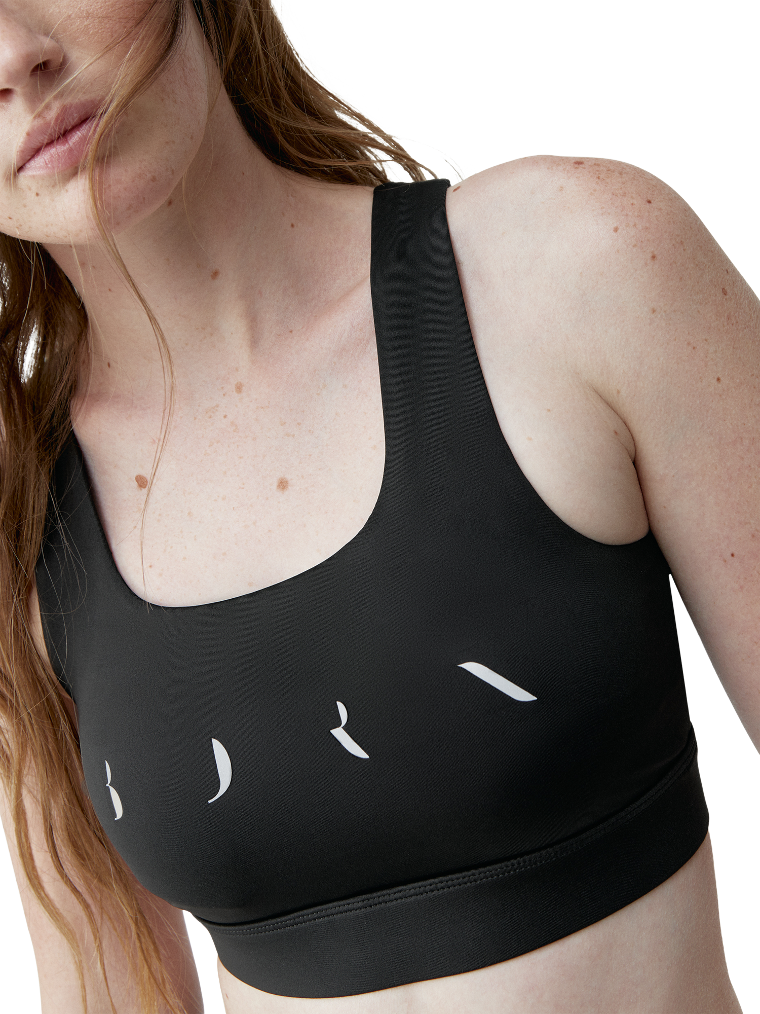 Product image 3 of 5, which shows Born Living Yoga Night Sports Bra, Black, L