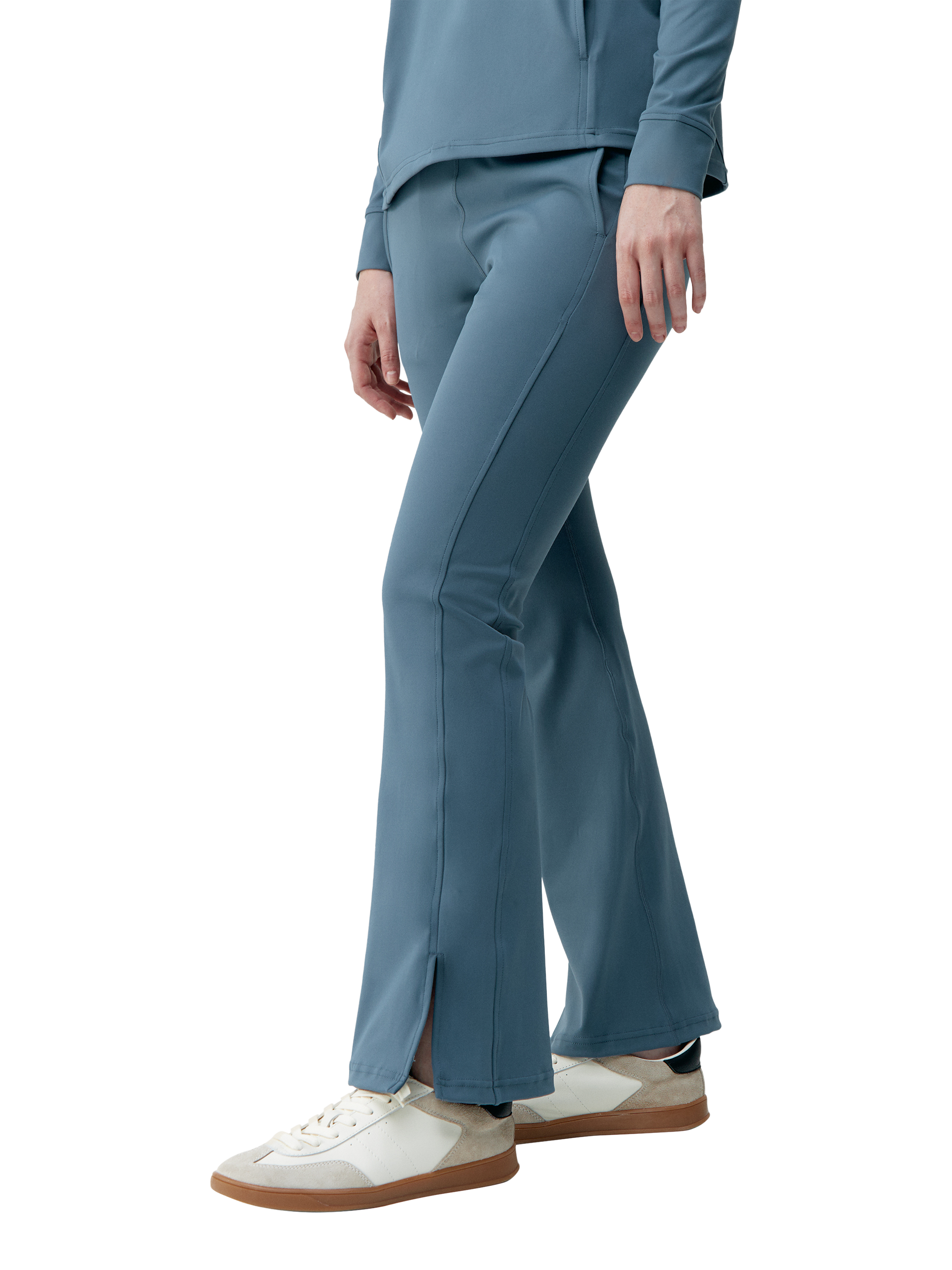 Product image 1 of 3, which shows Born Living Yoga Ondina Flared Pants, Slate, S