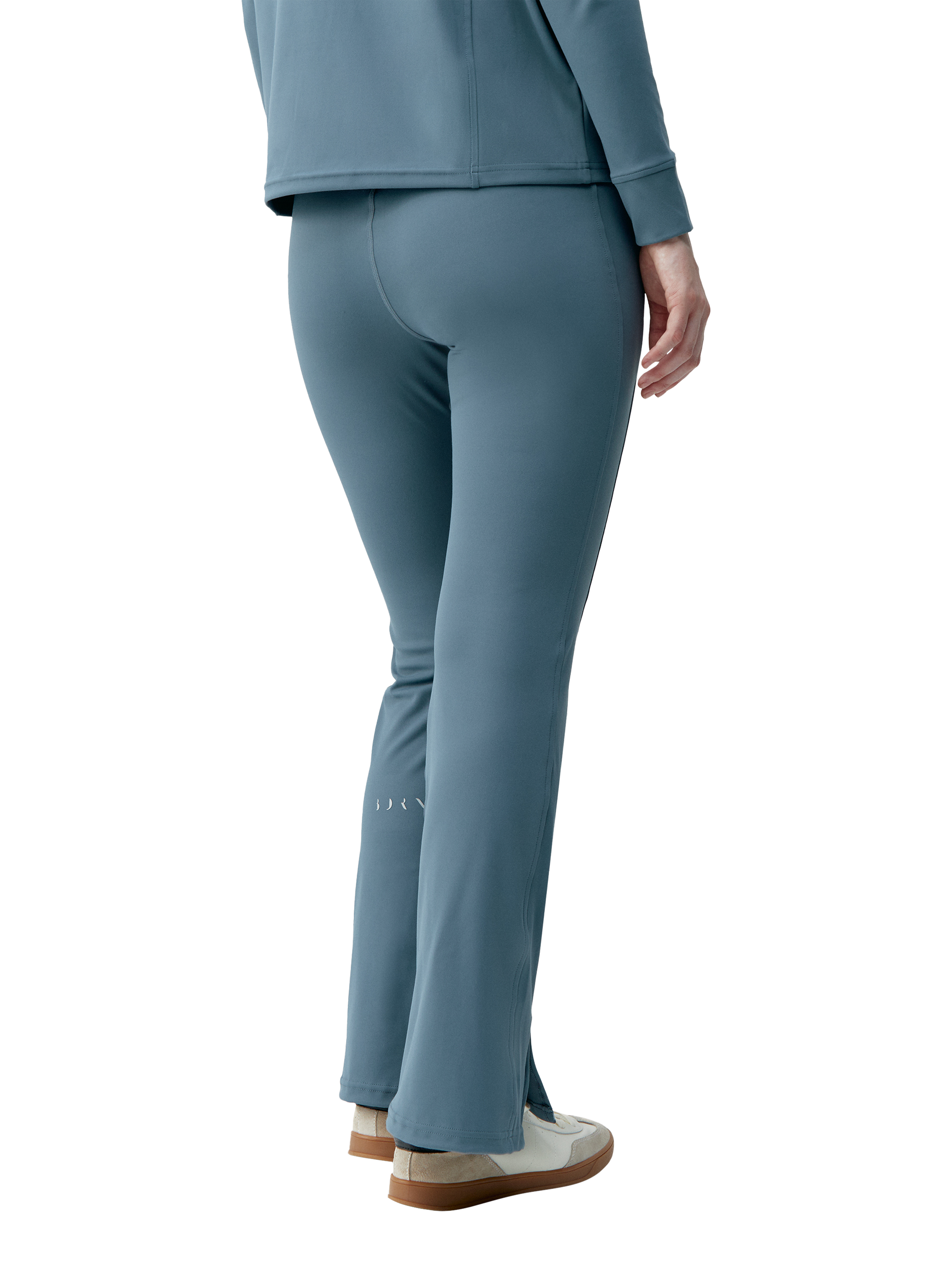 Product image 2 of 3, which shows Born Living Yoga Ondina Flared Pants, Slate, S