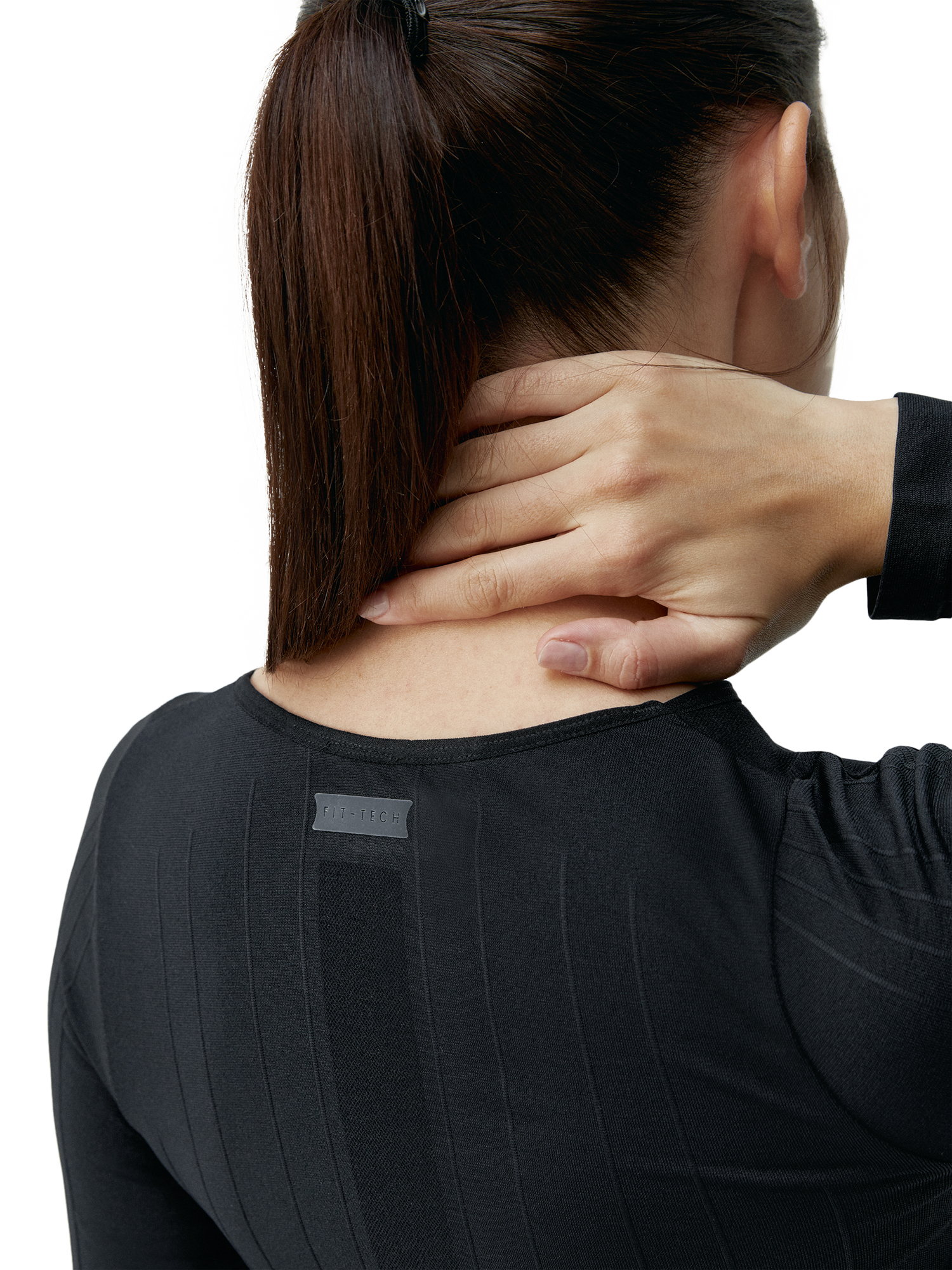 Product image 2 of 5, which shows Born Living Yoga Hilma Long Sleeve Top, Black, S