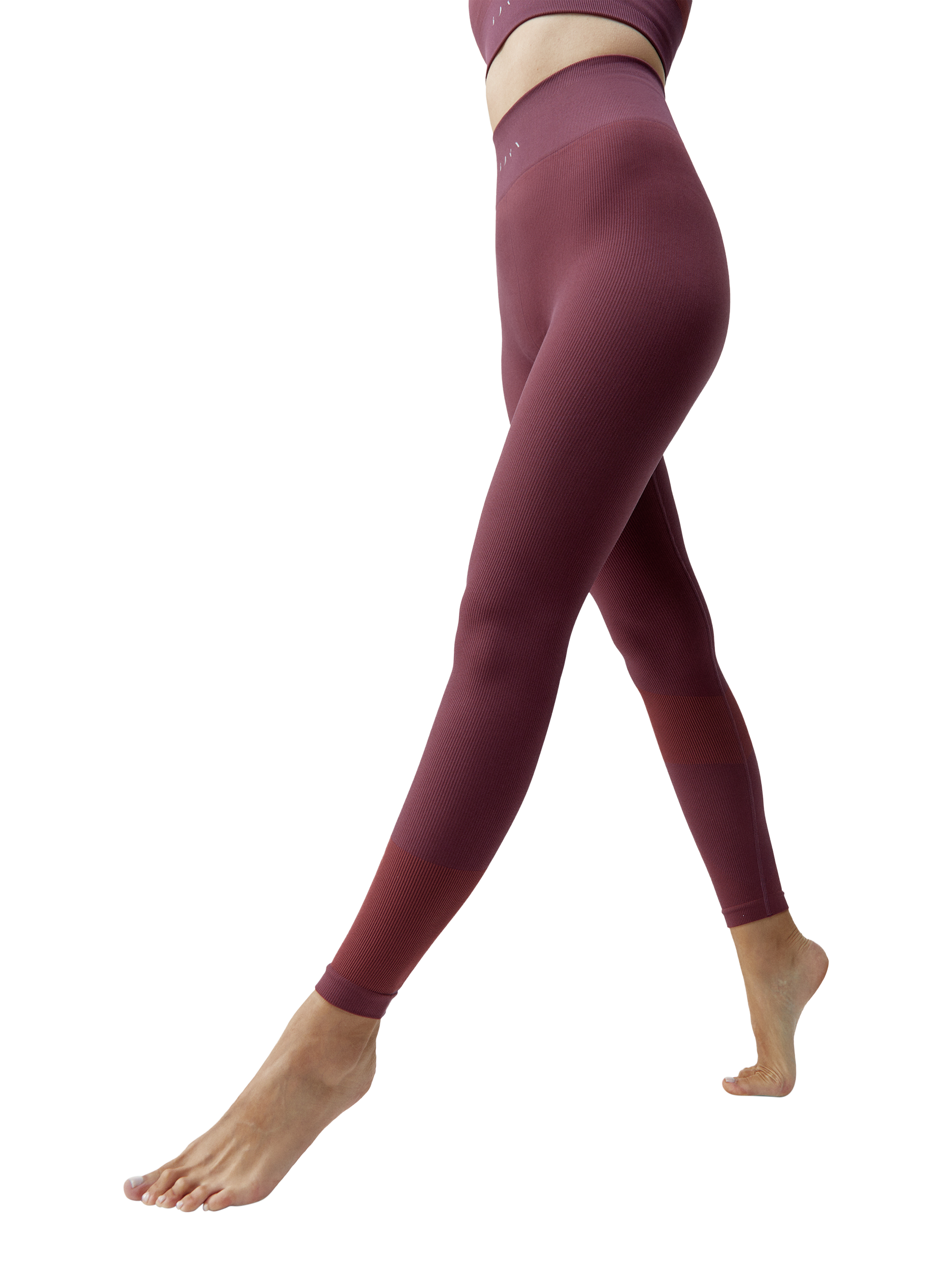 Product image 1 of 4, which shows Born Living Yoga Aila Leggings, Beet Plant, S