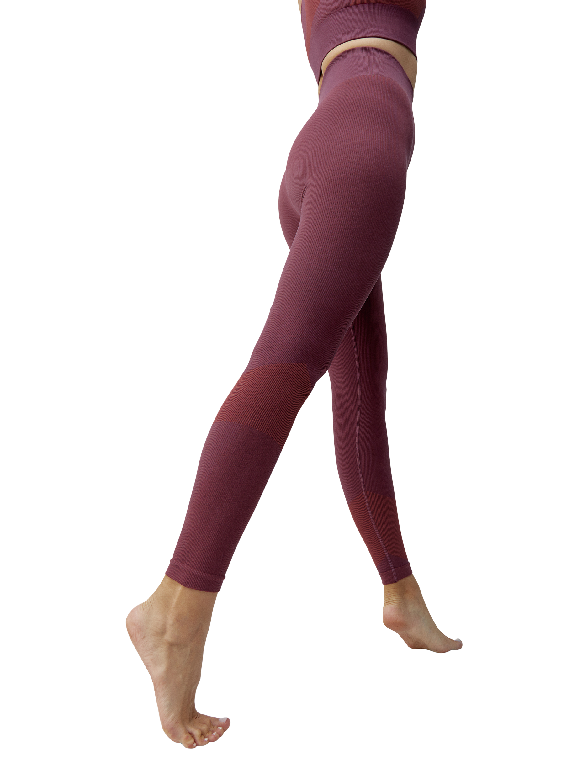 Product image 2 of 4, which shows Born Living Yoga Aila Leggings, Beet Plant, S