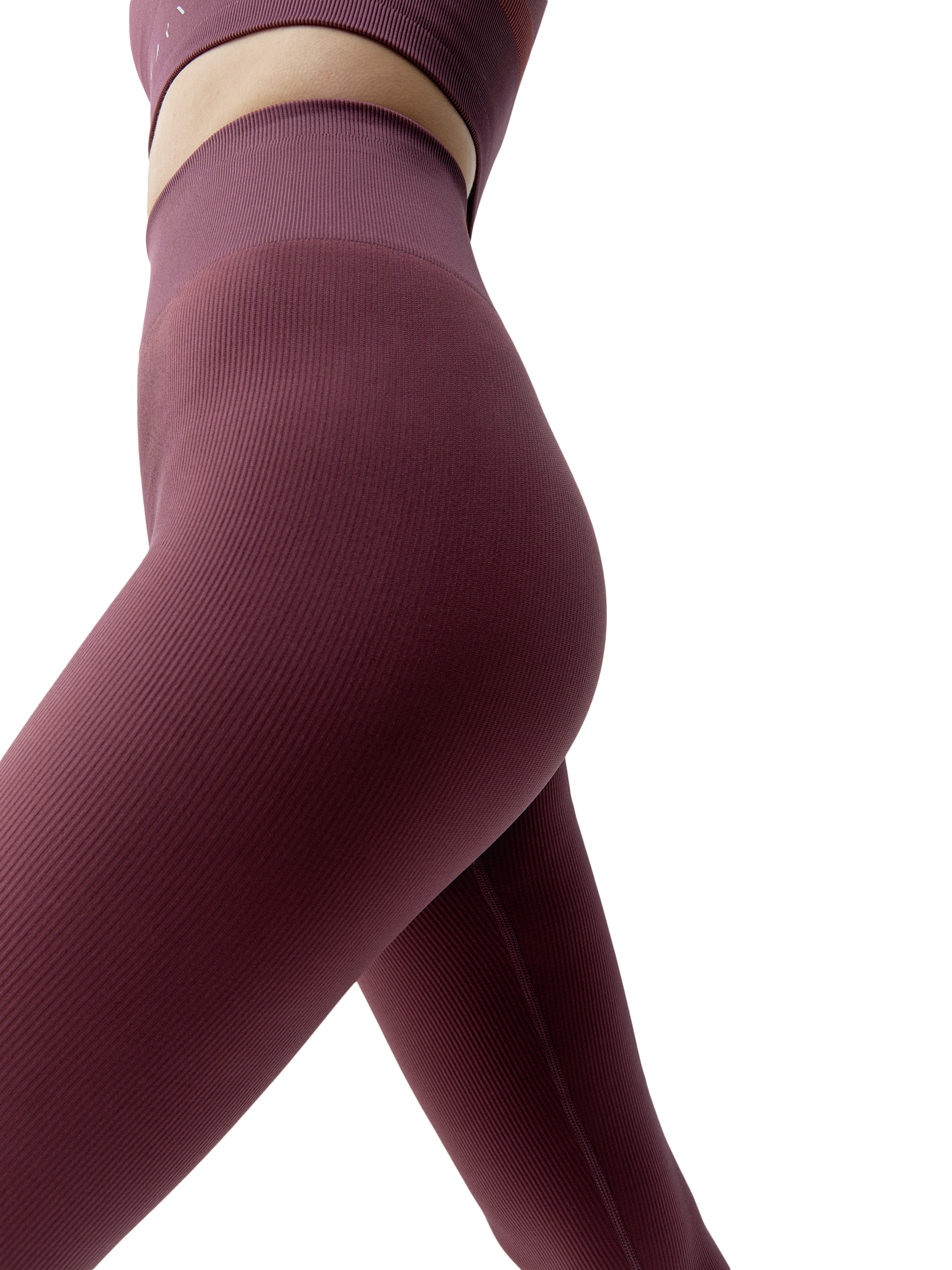 Product image 4 of 4, which shows Born Living Yoga Aila Leggings, Beet Plant, S