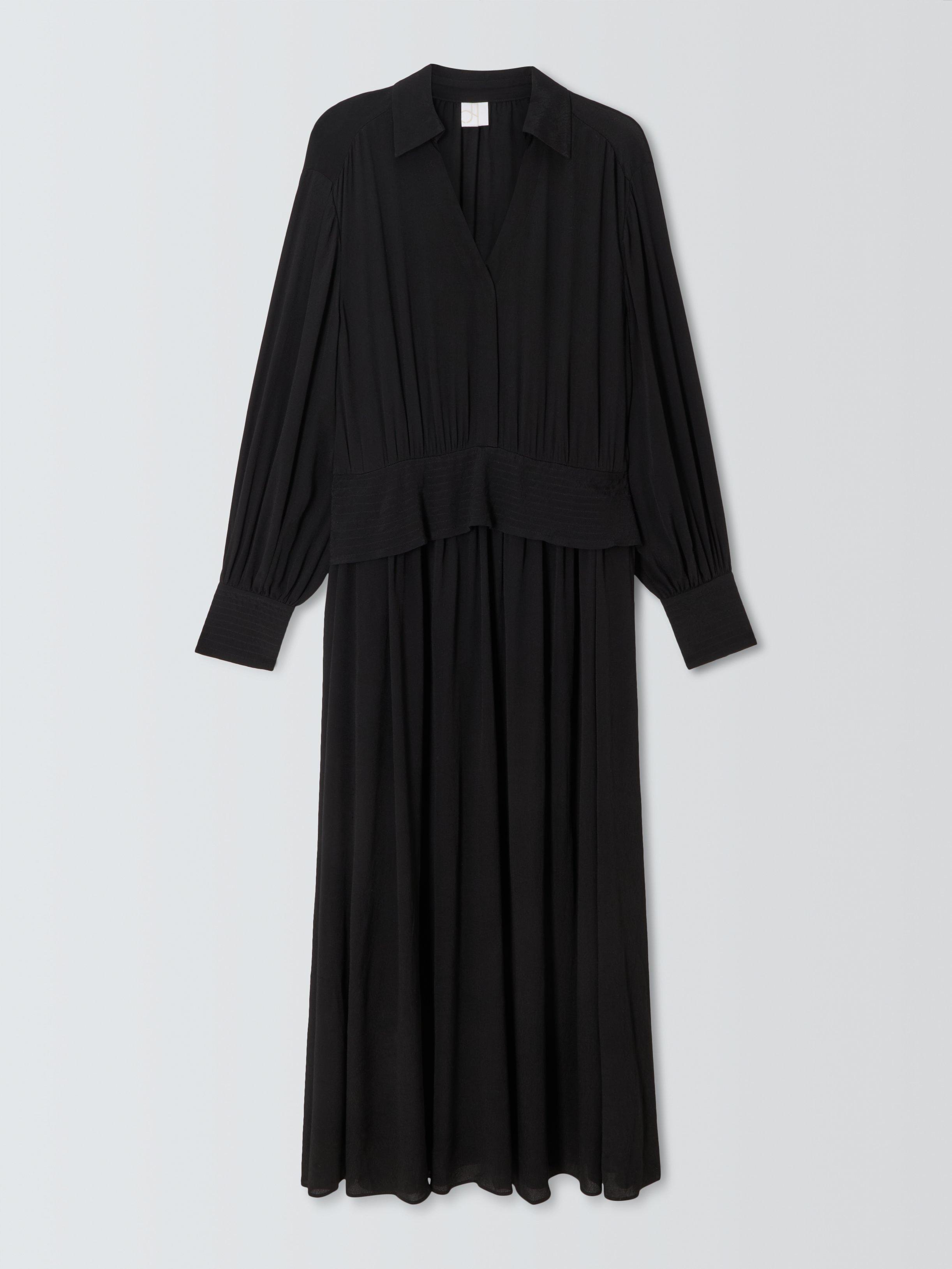 Product image 4 of 7, which shows John Lewis Peplum Waist Midaxi Dress, Black, 8