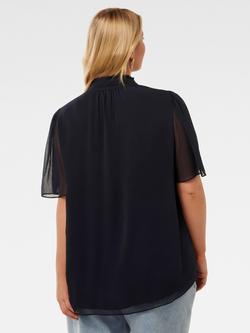 Forever New Curve Georgie Trim Insert Top - view 2, Navy