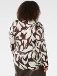 Forever New Curve Lila Floral Longline Shirt, Brown