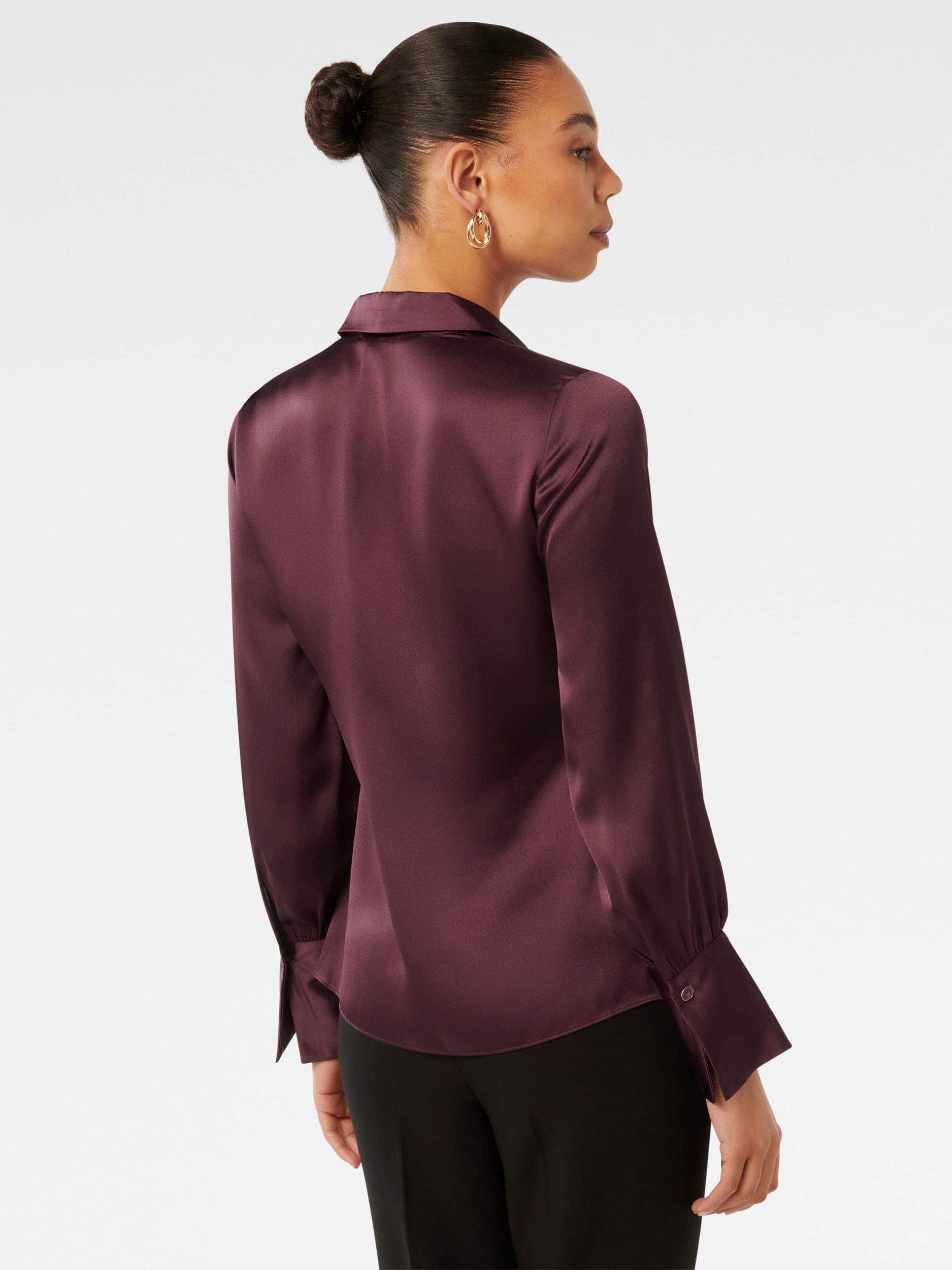 Product image 2 of 5, which shows Forever New Minnie Wrap Shirt, Imperial Port, 4
