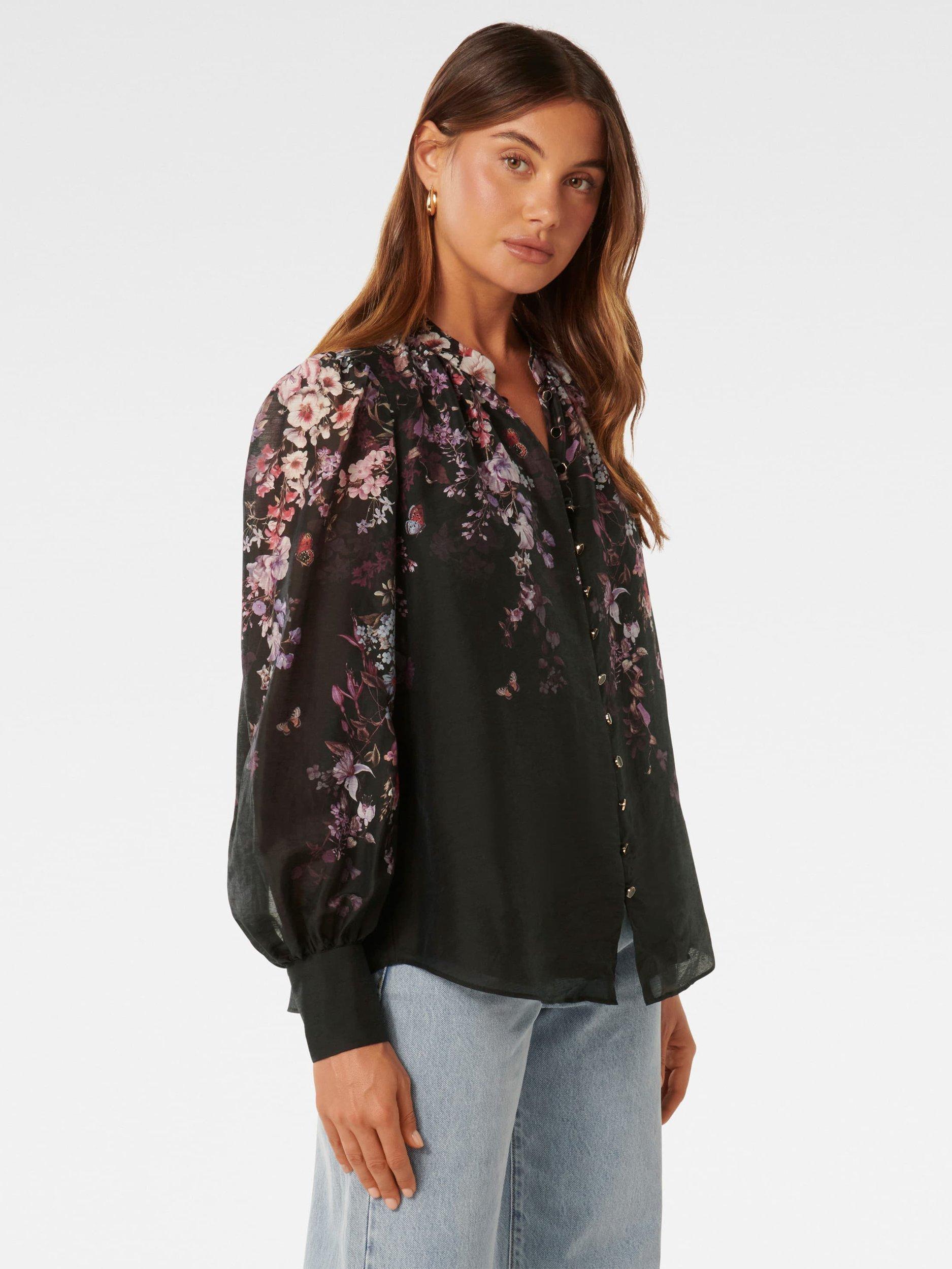 Product image 3 of 5, which shows Forever New Parker Floral Top, Oxley, 4