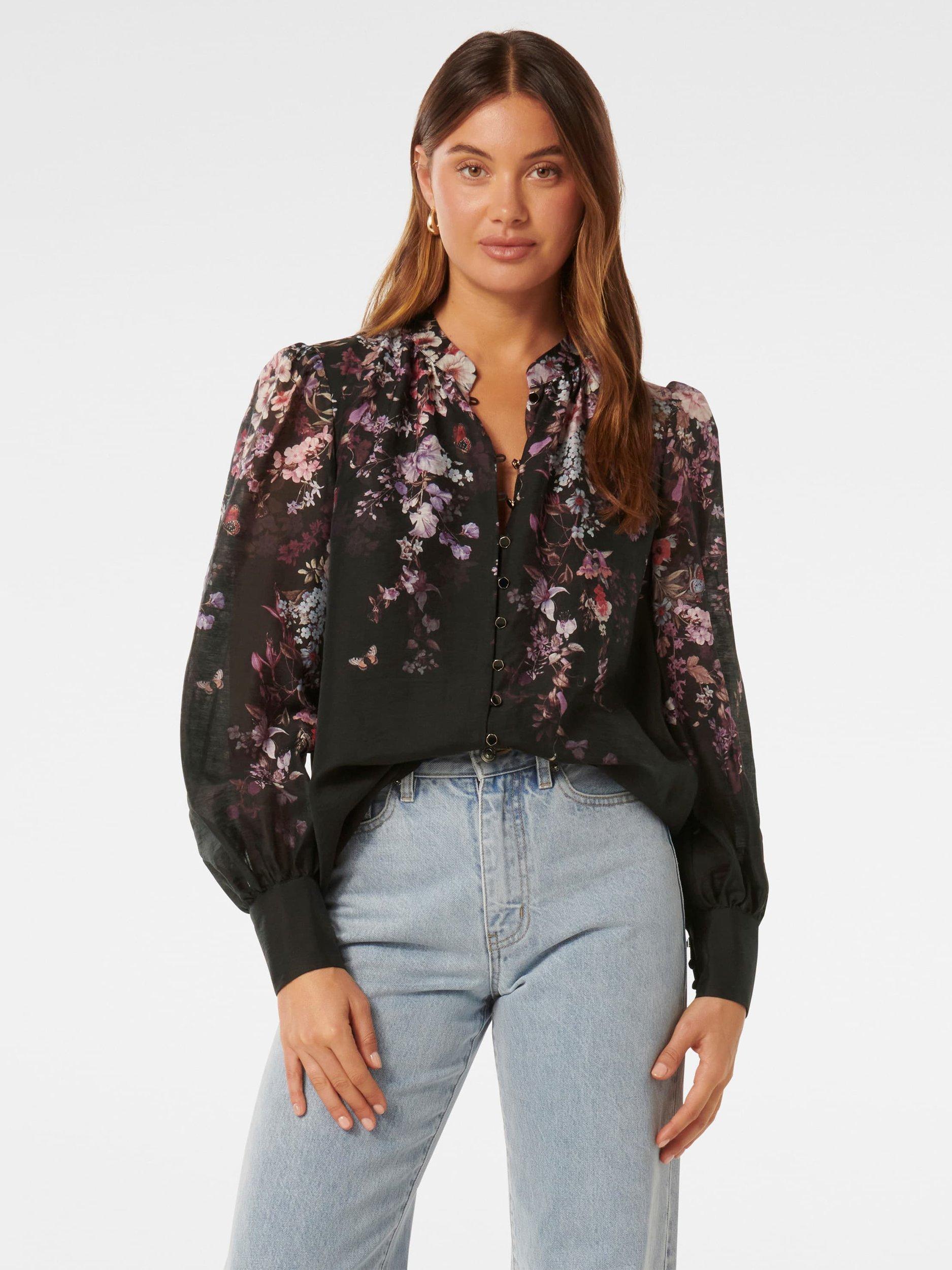 Product image 5 of 5, which shows Forever New Parker Floral Top, Oxley, 4