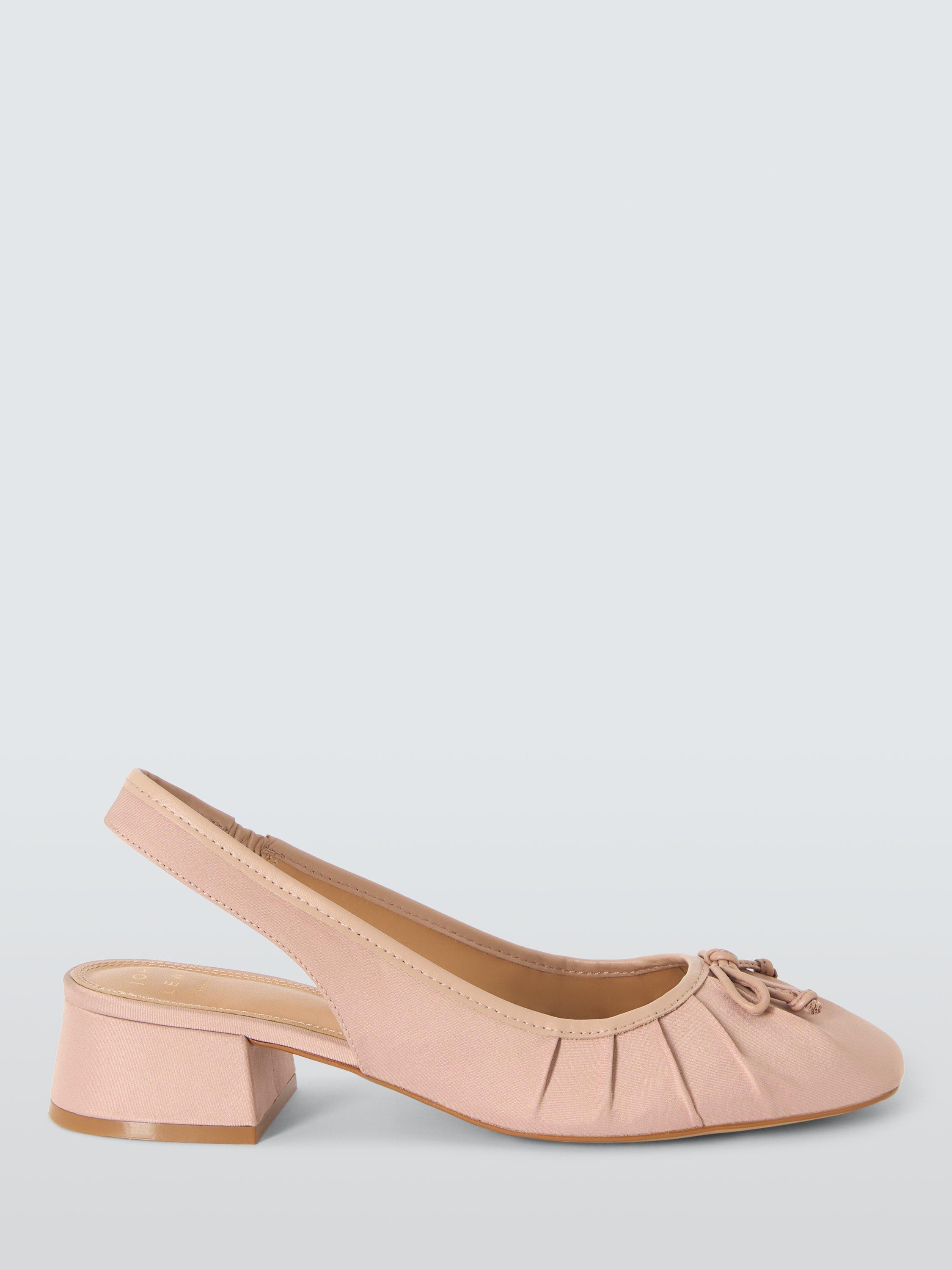 Product image 1 of 6, which shows John Lewis Cairo Slingback Ruched Ballerina Court Shoes, Blush, 3