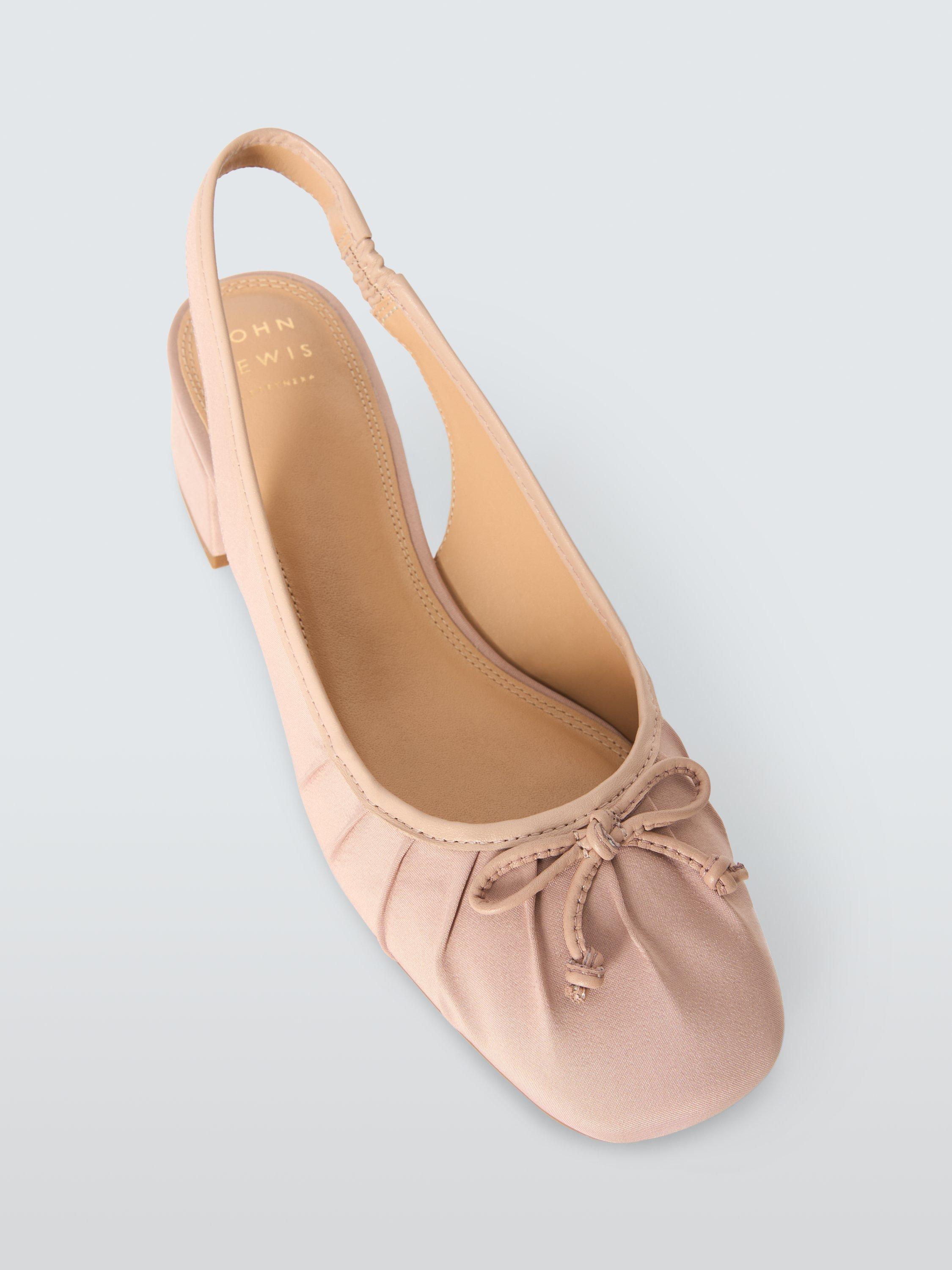 Product image 5 of 6, which shows John Lewis Cairo Slingback Ruched Ballerina Court Shoes, Blush, 3