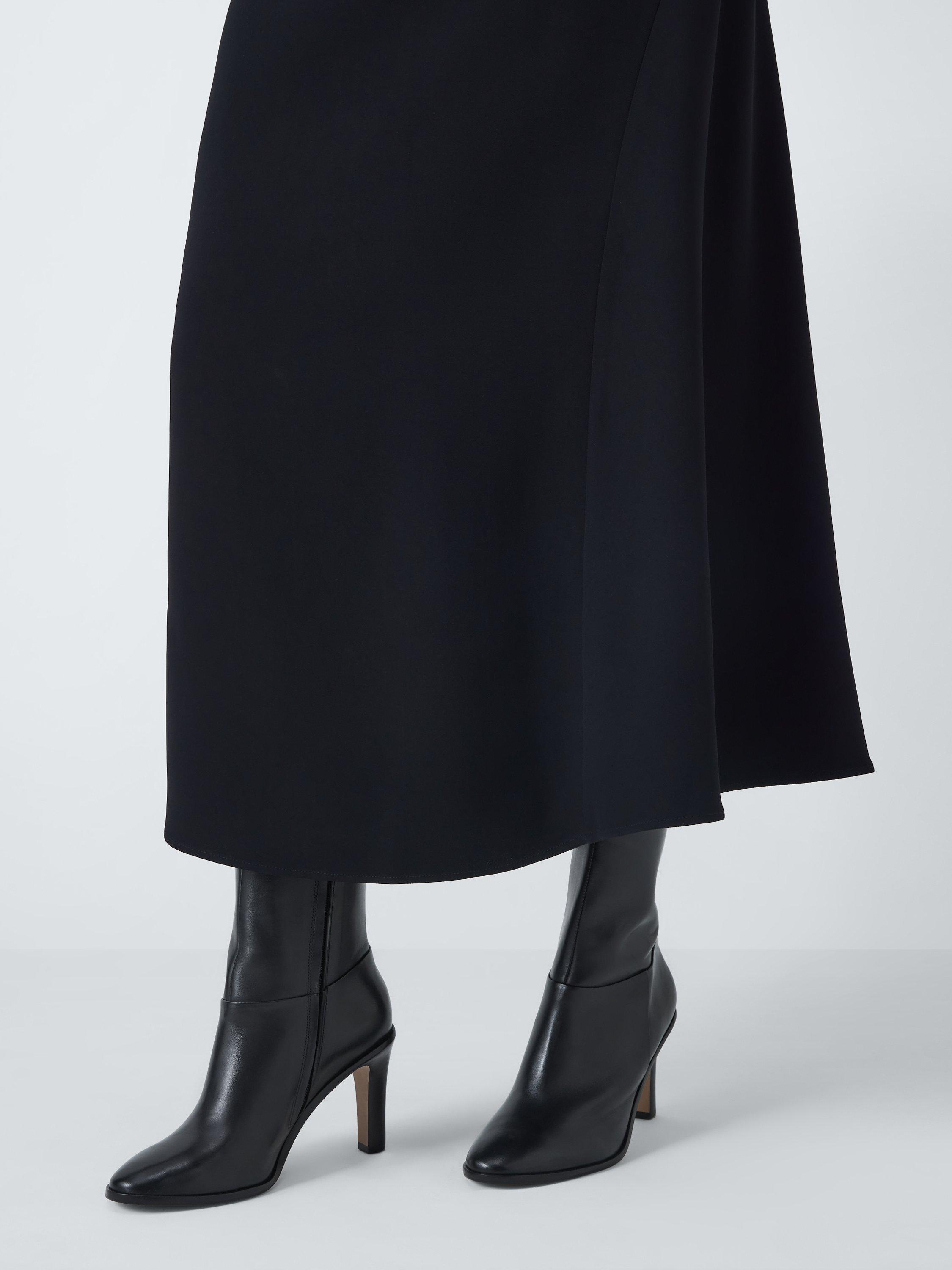 Product image 2 of 6, which shows John Lewis Oxford Leather Round Toe Dressy Ankle Boots, Black, 3
