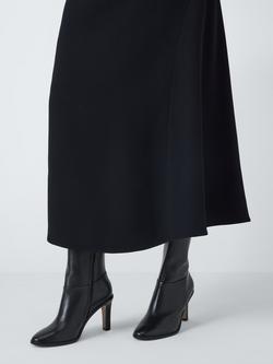 John Lewis Oxford Leather Round Toe Dressy Ankle Boots, Black - view 2, Black